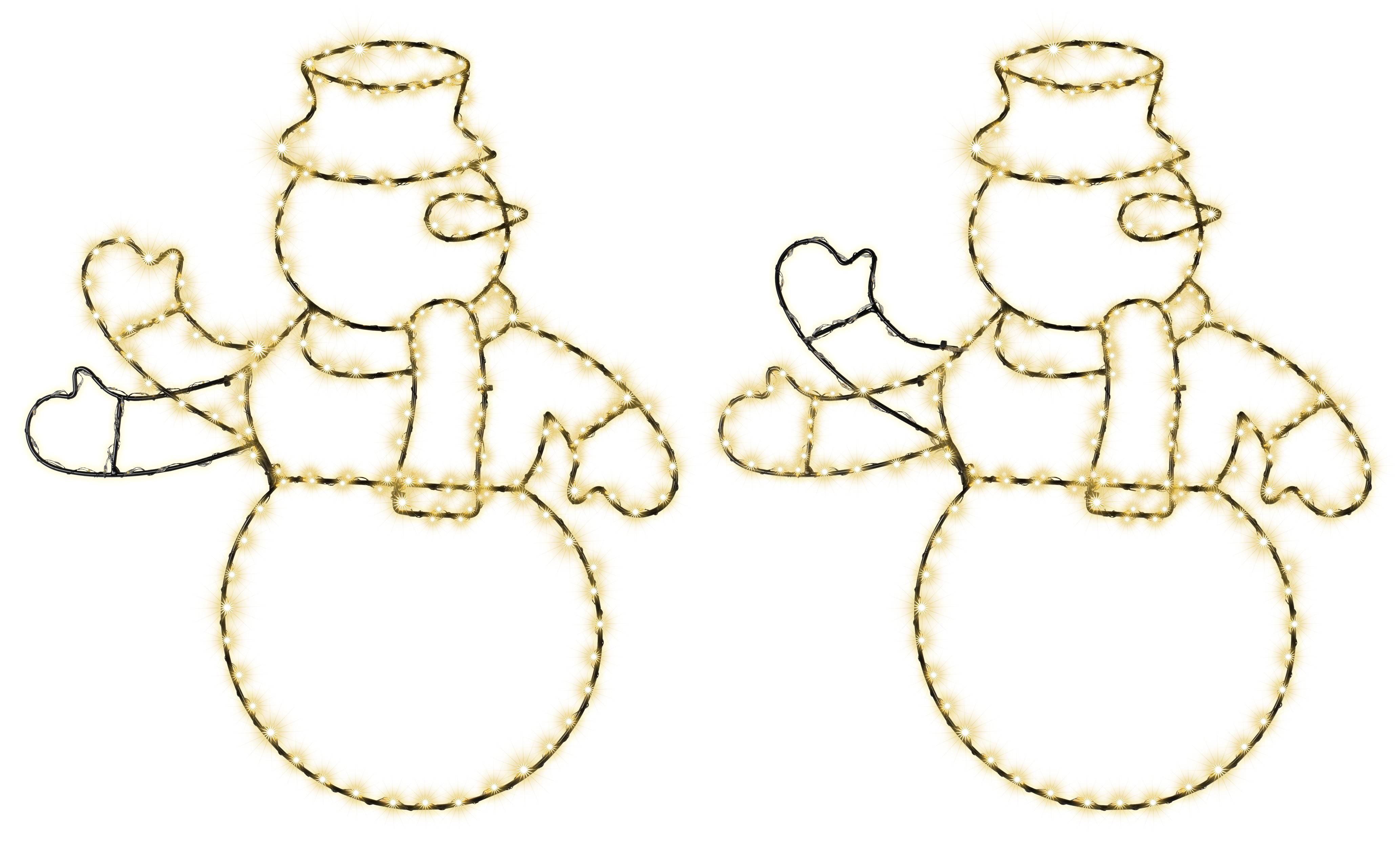 Blachere Illumination - Bonhomme de neige lumineux L.39 x H.46 cm - BLACHERE ILLUMINATION