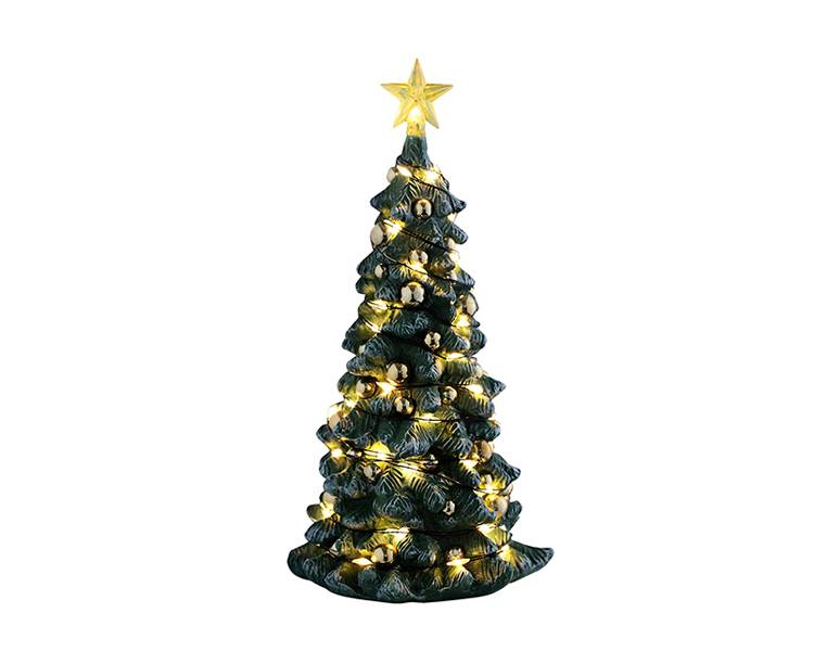 Lemax - Sapin de Noël enneigé Blanc chaud - LEMAX