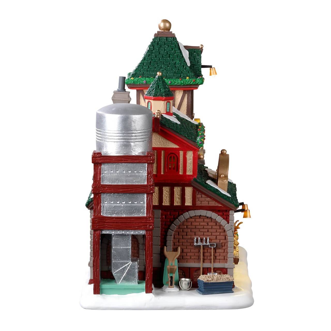 Écuries des rennes du Père Noël résine multicolore L.24,5 x l.14,5 x H.22,5 cm - LEMAX - Imagen 3