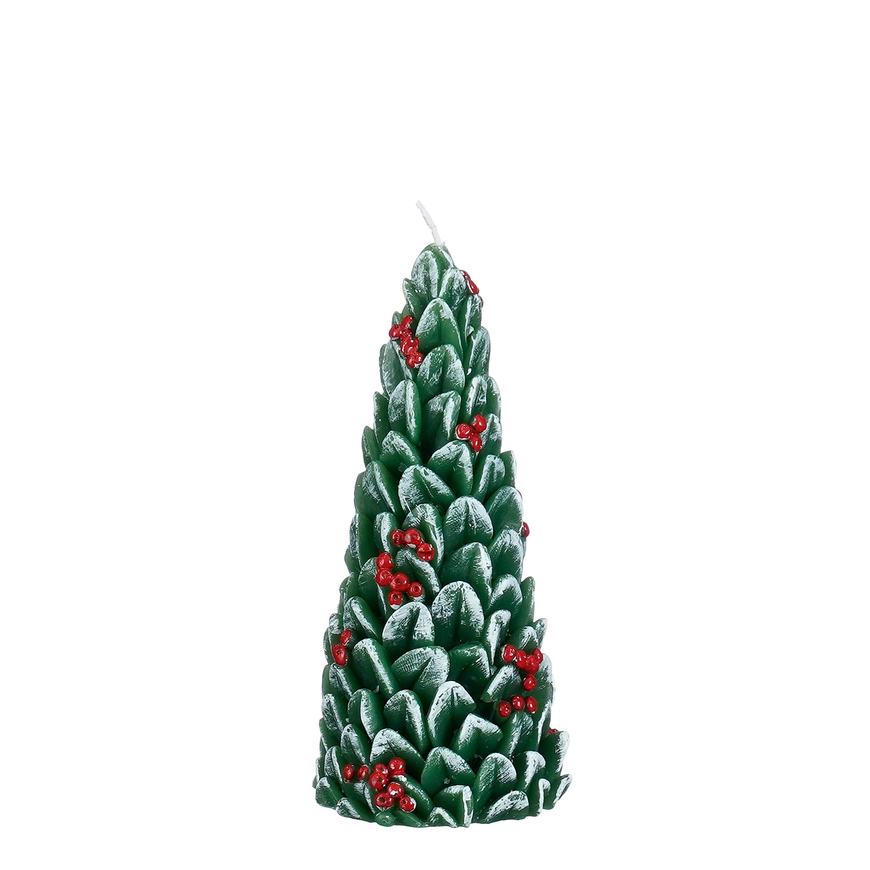 Mica Decorations Vela Árbol de Navidad Parafina Verde H.15xØ.6 cm 0,18 kg
