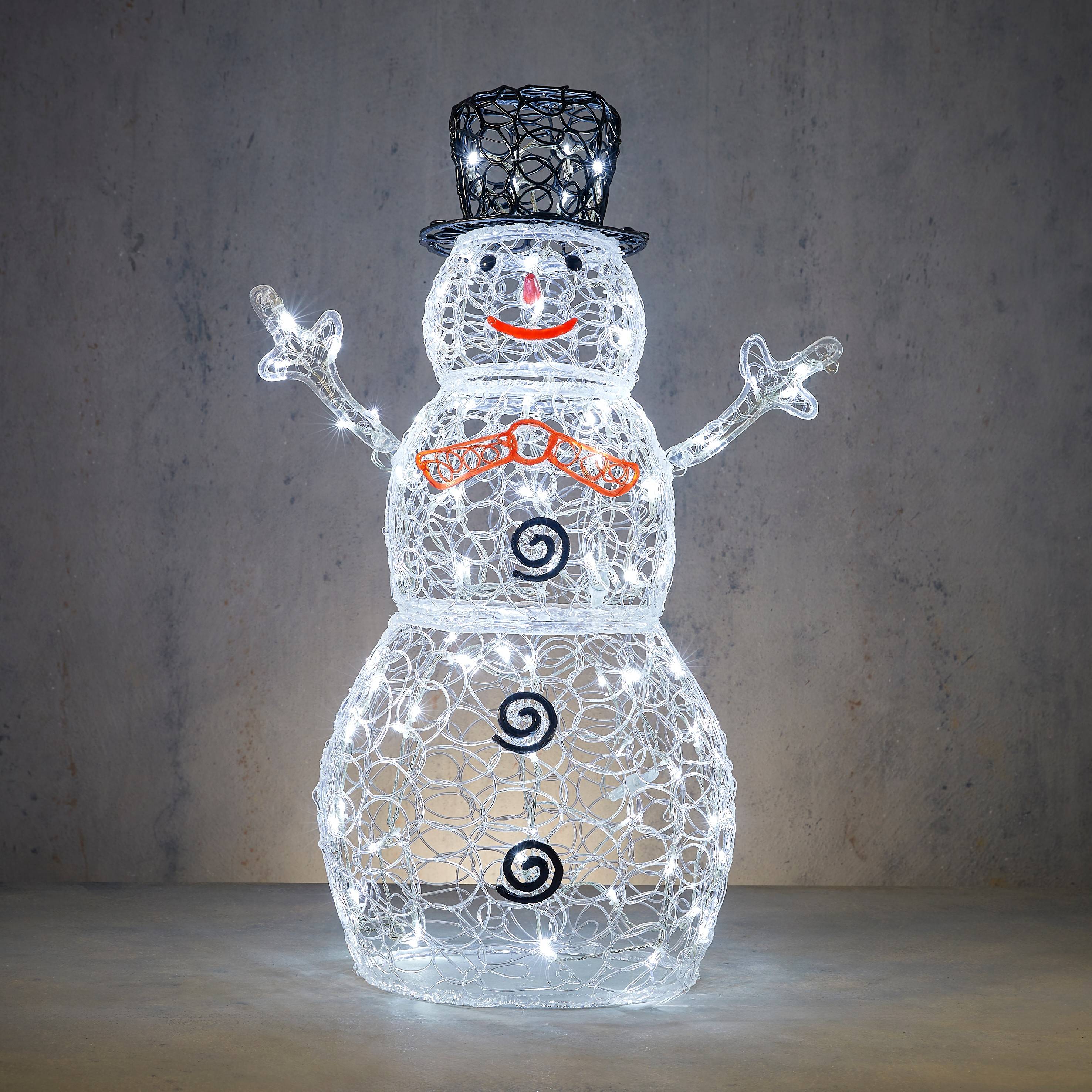Luca Lighting Muñeco de nieve Blanco 100 LED IP44 adaptador temporizador L.50 x l.44 x H.90 cm /1,55 kg