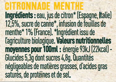 Les Sens du Terroir - Citronnade menthe BIO 25 cl - Les Sens du Terroir - Imagen 2