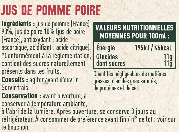 Les Sens du Terroir - Jus de pomme-poire 1 L - Les Sens du Terroir - Imagen 2