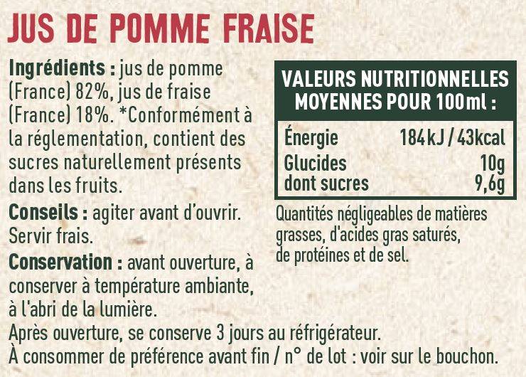Les Sens du Terroir - Jus de pomme-fraise 1 L - Les Sens du Terroir - Imagen 2