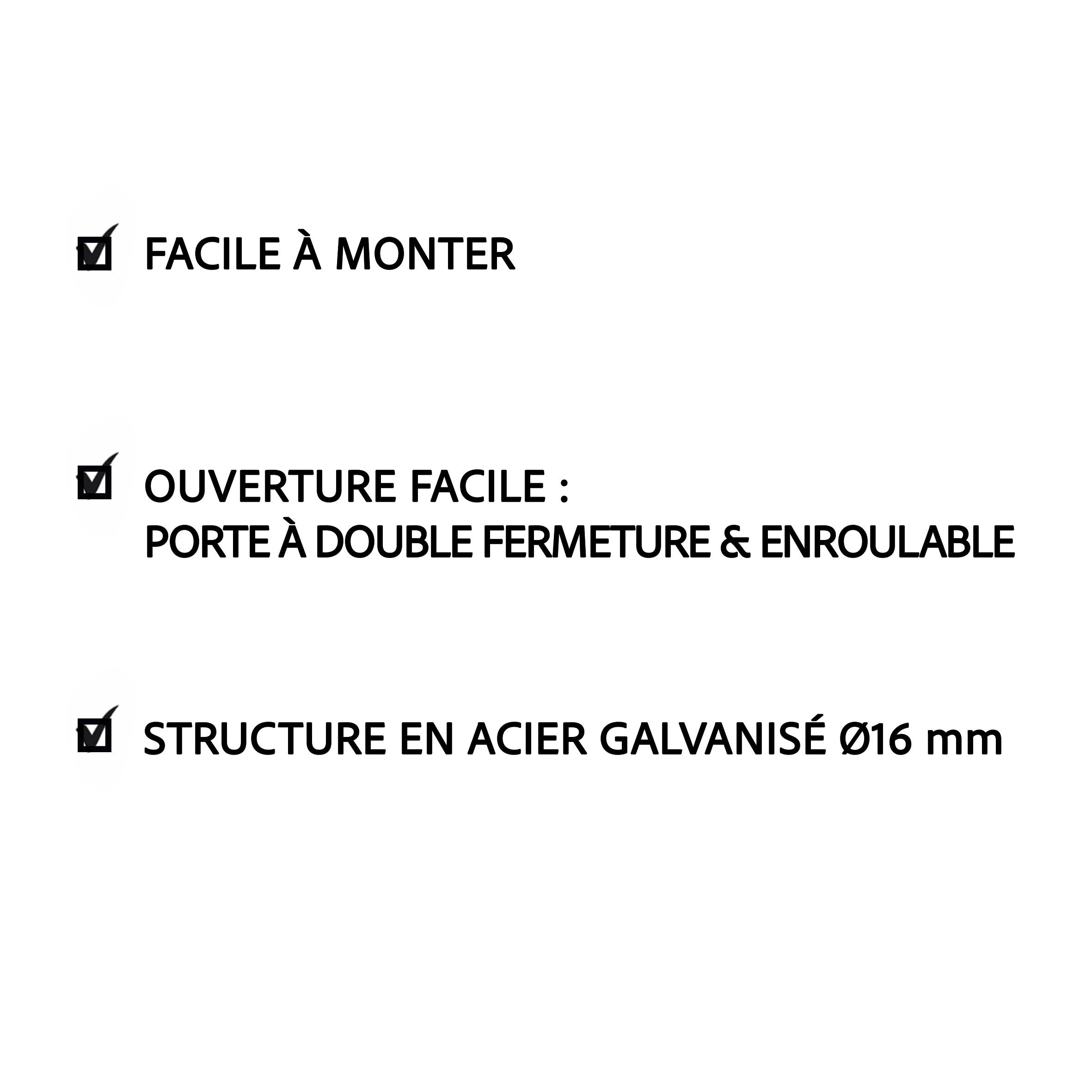 Invivo Nous On Sème - Serre de jardin 8 étagères 2m² - L. 1,43 x l. 1,43 x H. 1,95 m - INVIVO Nous on sème - Imagen 6
