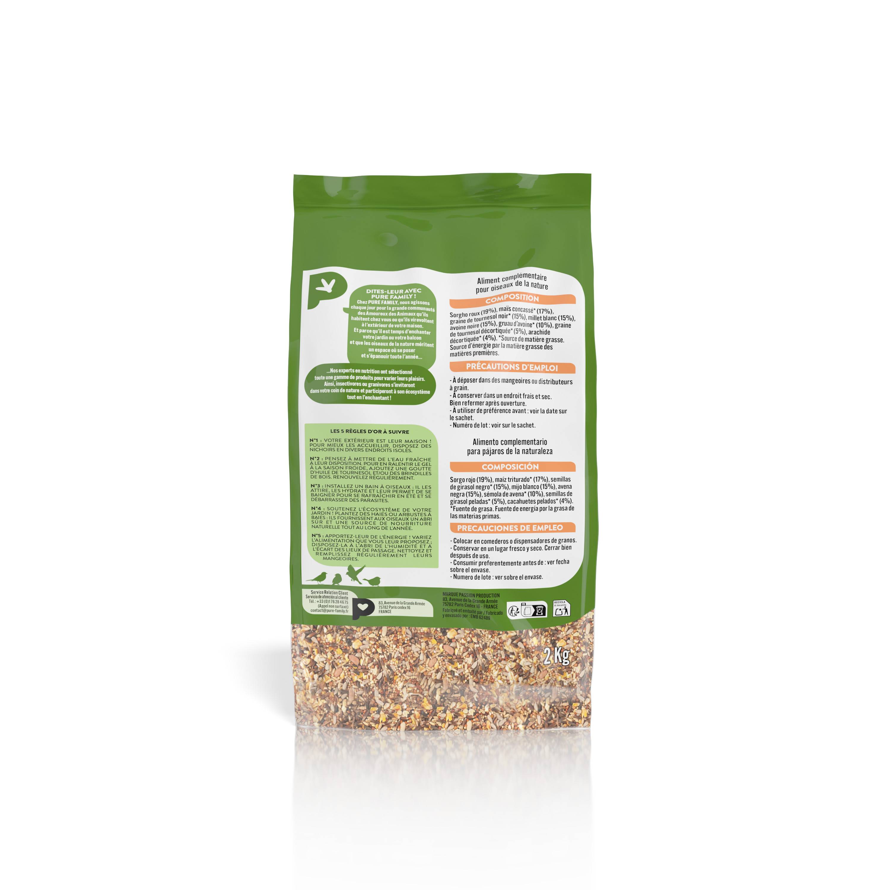 Pure Family - Mélange de graines décortiquées 2 kg - Pure Family - Imagen 2