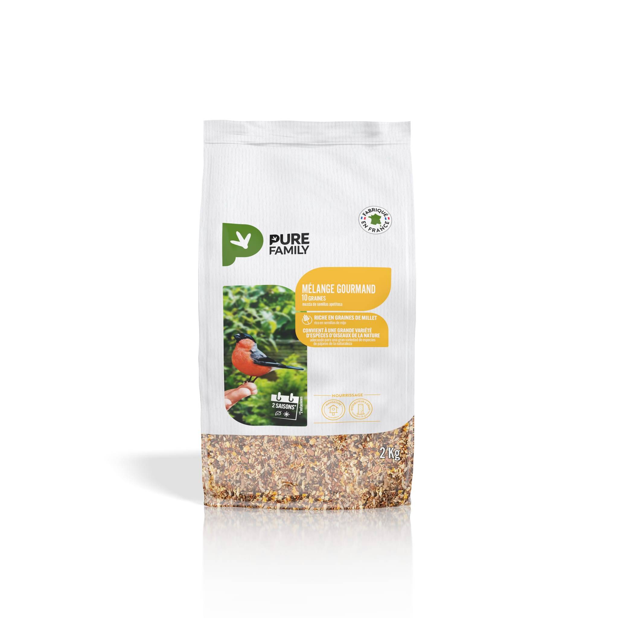 Pure Family - Mélange de graines Gourmand 2 kg - PURE FAMILY