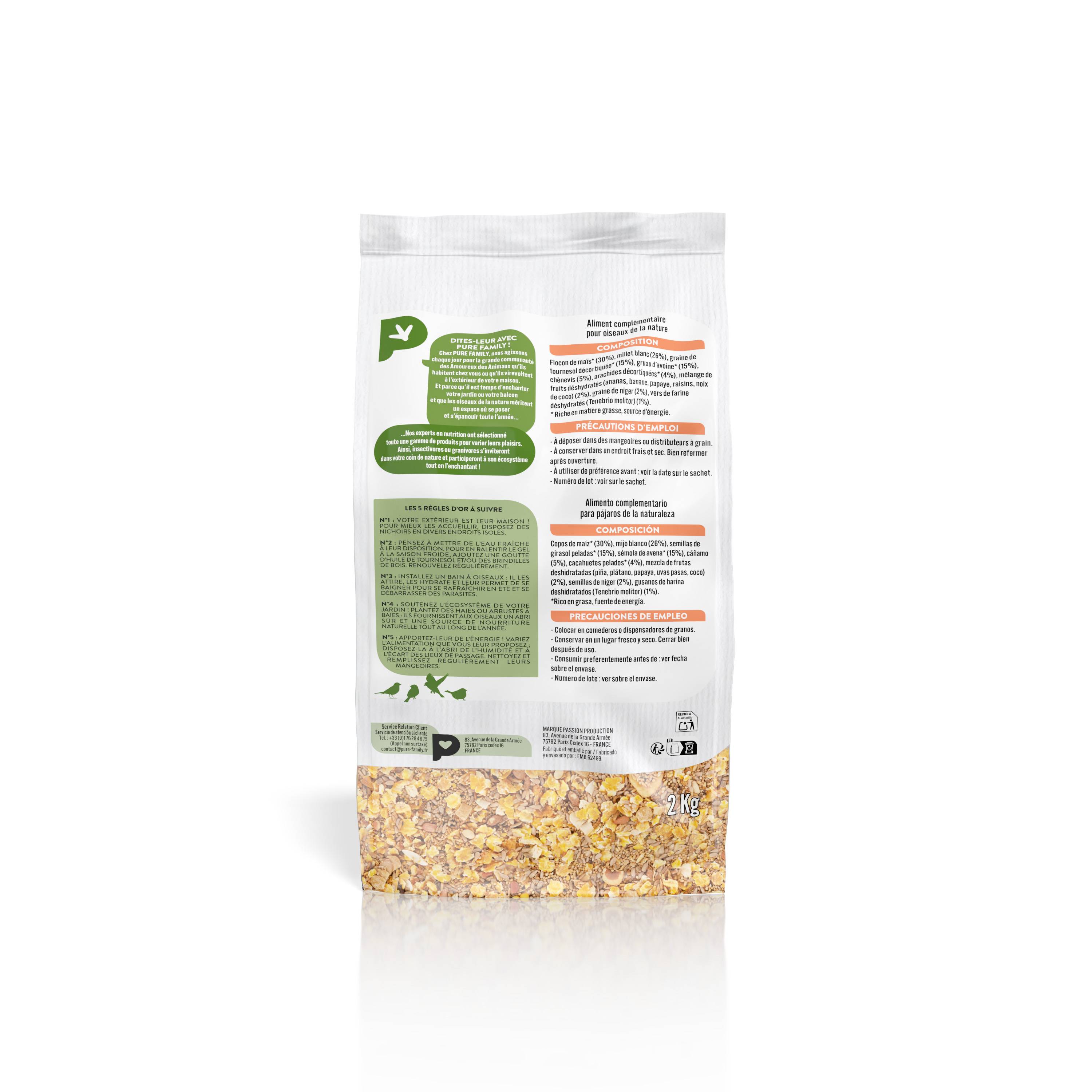 Pure Family - Mélange de graines Énergie 2 kg - Pure Family - Imagen 2