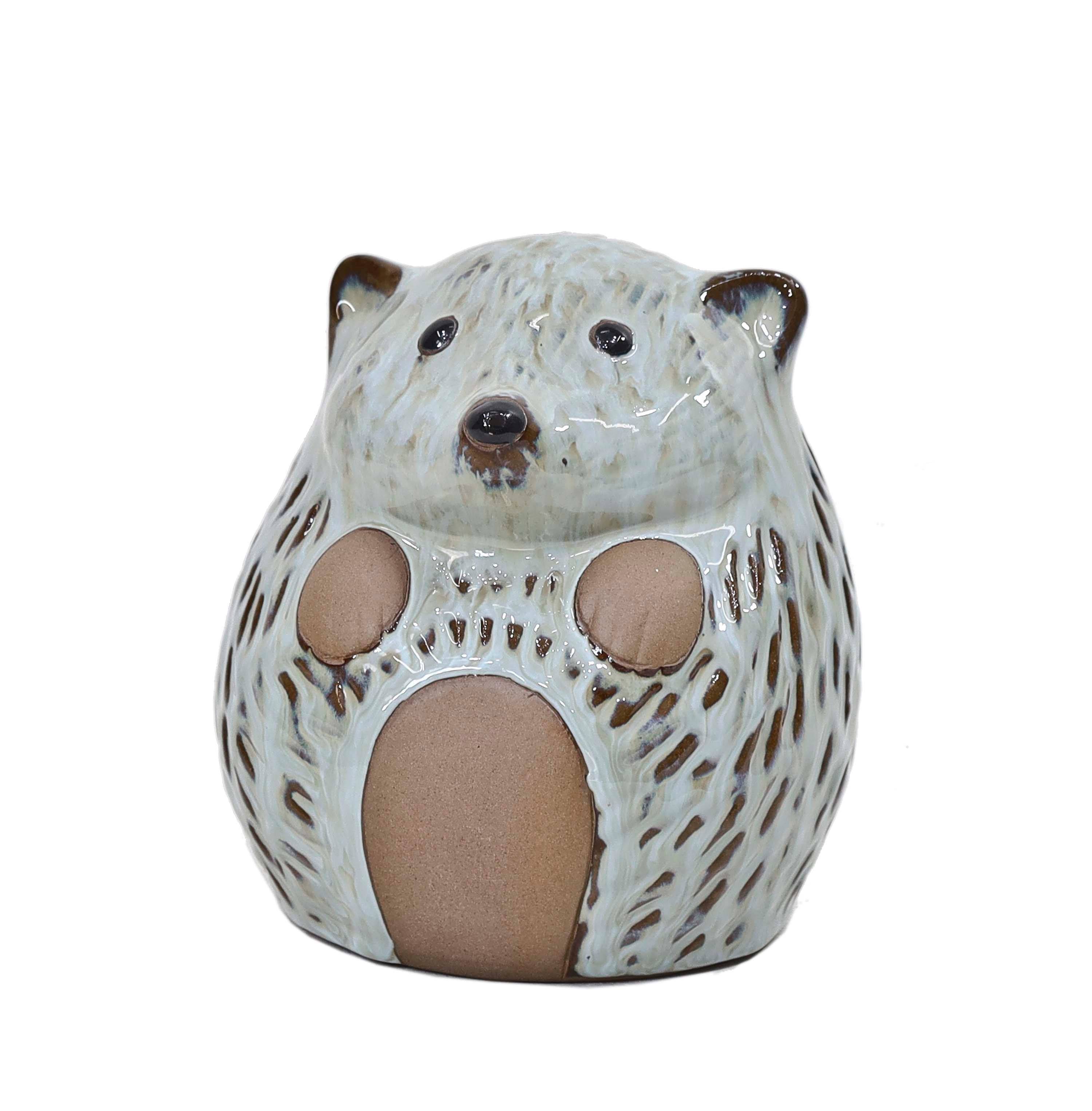 Ecloz - Figurine de jardin hérisson en terre cuite émaillée - L. 15 cm - ECLOZ