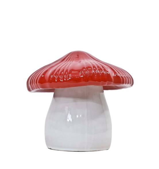 Ecloz - Figurine de jardin champignon en terre cuite émaillée - L. 19 cm - ECLOZ