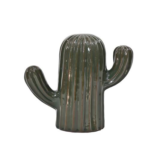 Ecloz - Figurine de jardin cactus en terre cuite émaillée - L. 28 cm - ECLOZ