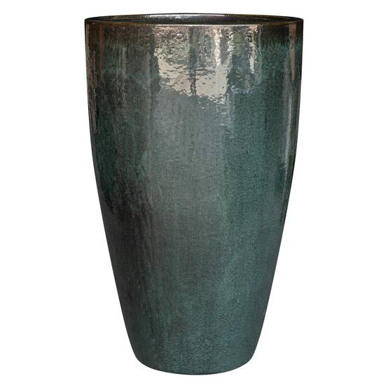 Ecloz - Vase AGDE en terre cuite émaillée - vert émeraude - H. 94 cm - ECLOZ