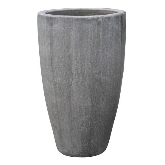 Ecloz - Vase AGDE en terre cuite émaillée - gris - H. 71 cm - ECLOZ
