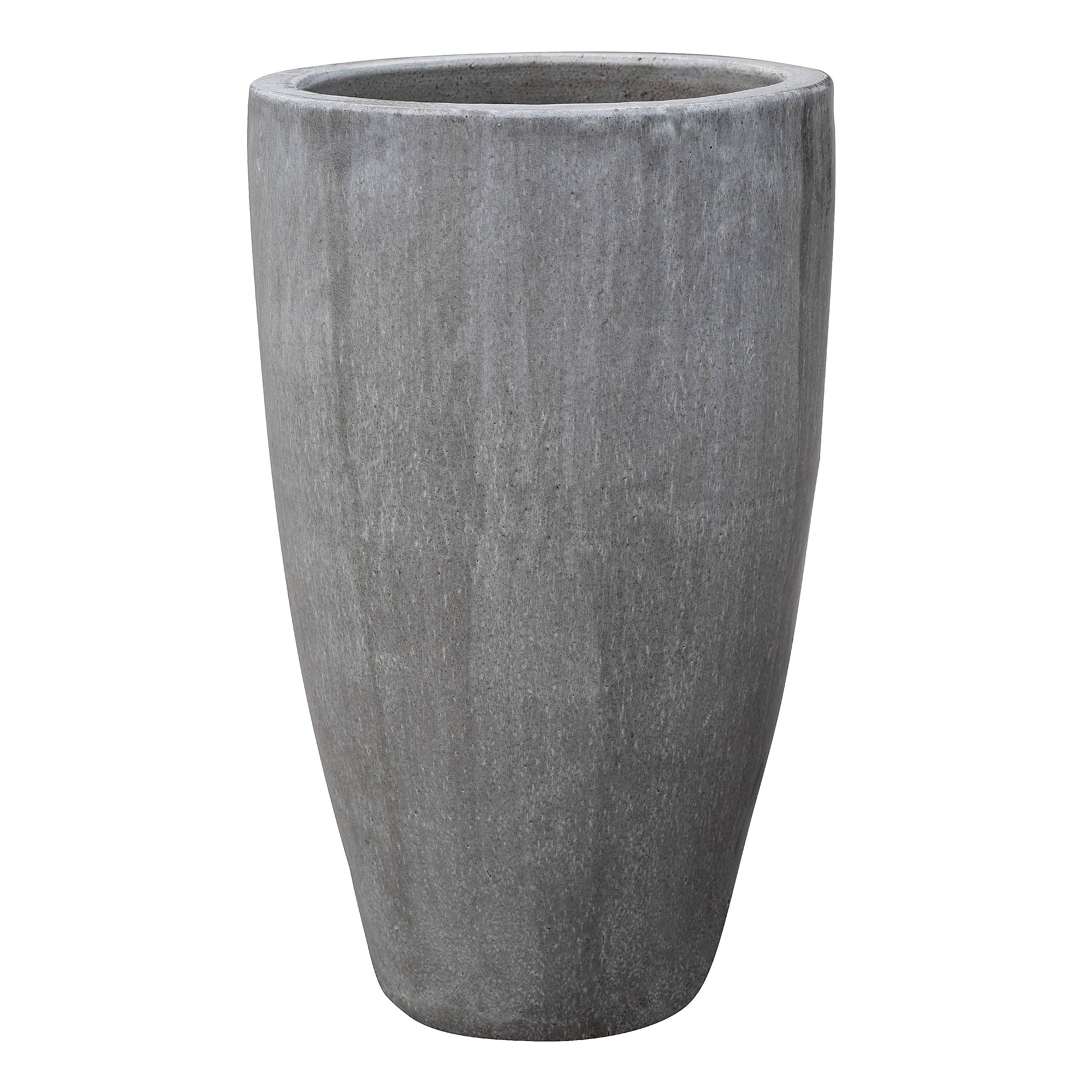 Ecloz - Vase AGDE en terre cuite émaillée - gris - H. 71 cm - ECLOZ