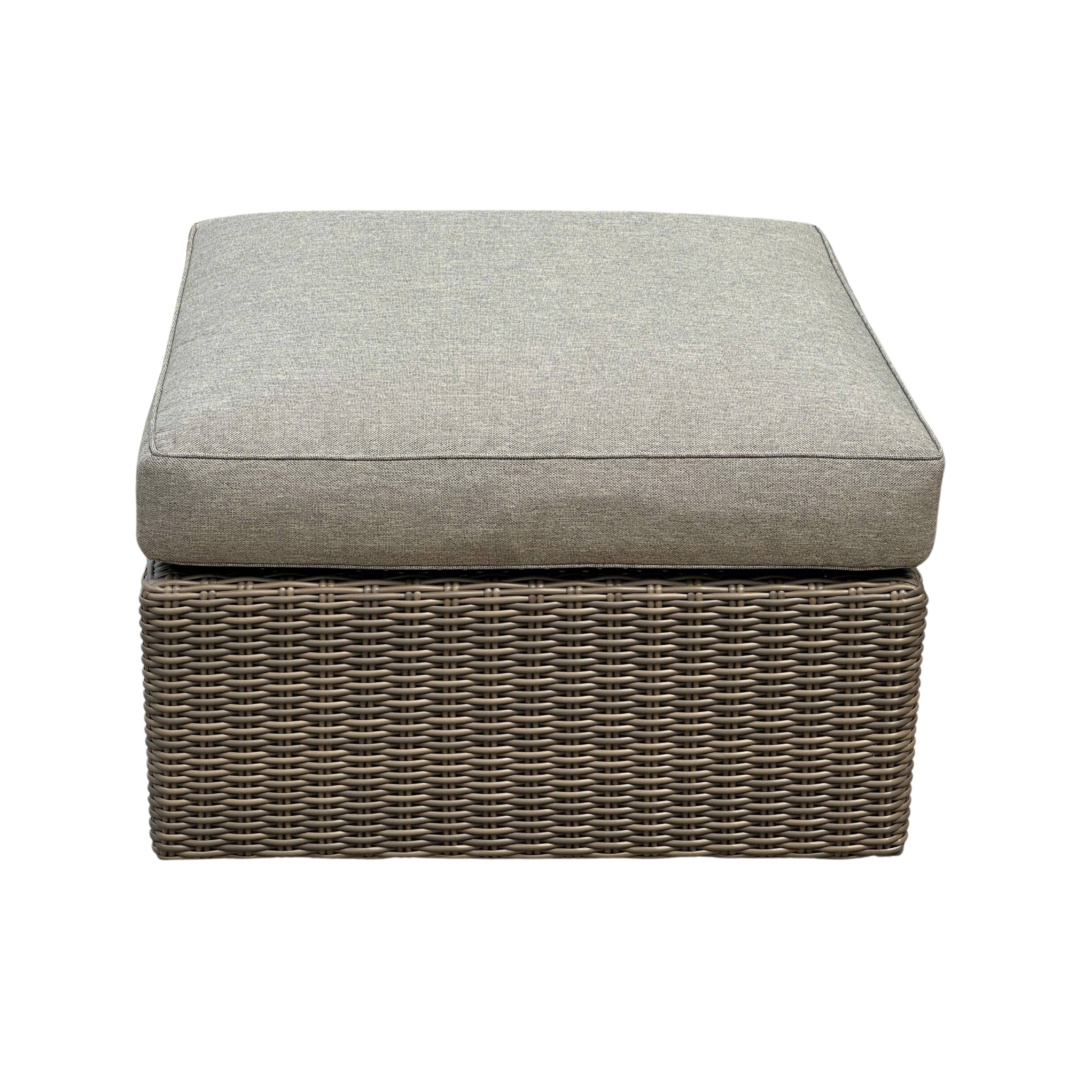 Ecloz - Pouf de jardin en résine tressée salon Bali naturel ECLOZ - Imagen 1