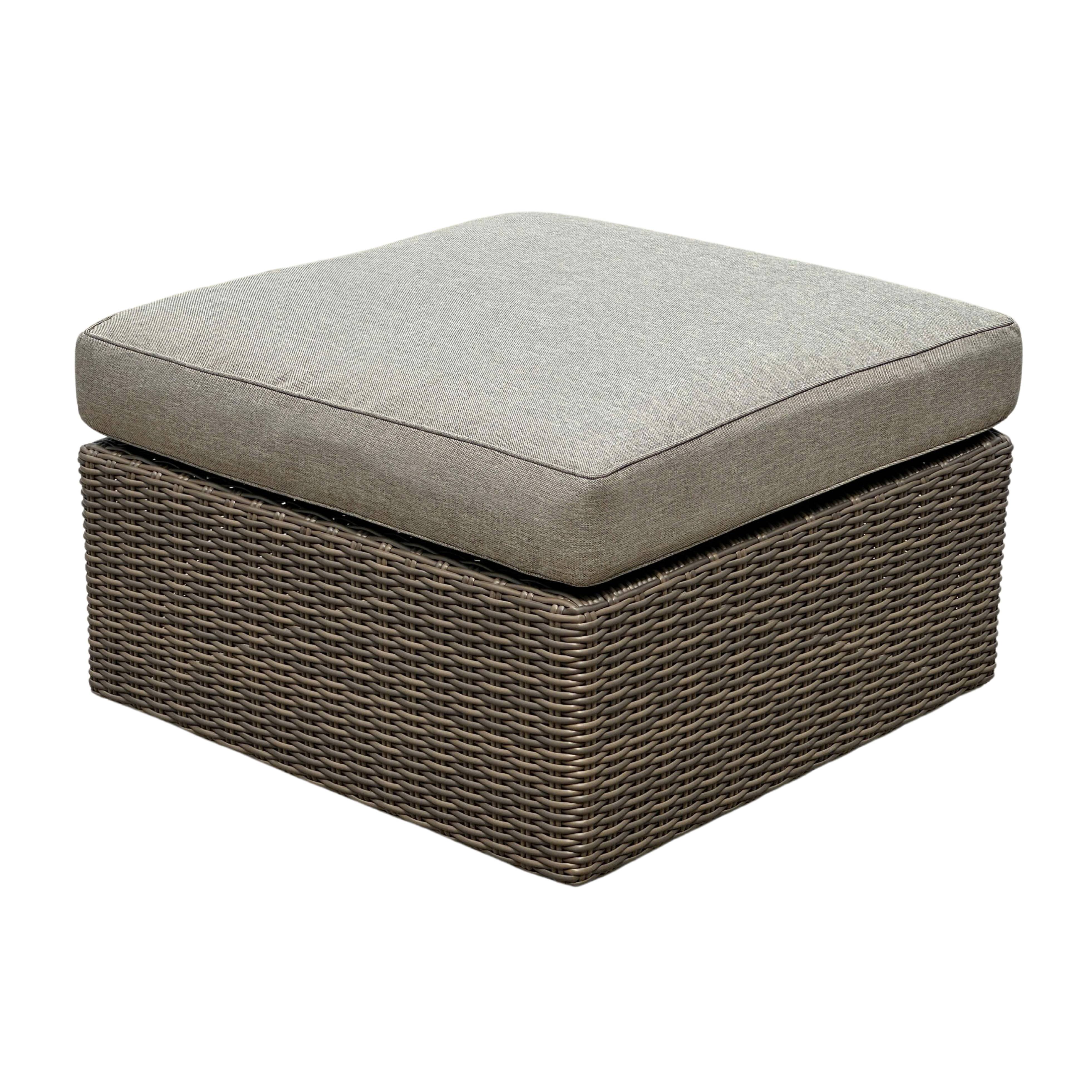 Ecloz - Pouf de jardin en résine tressée salon Bali naturel ECLOZ - Imagen 2