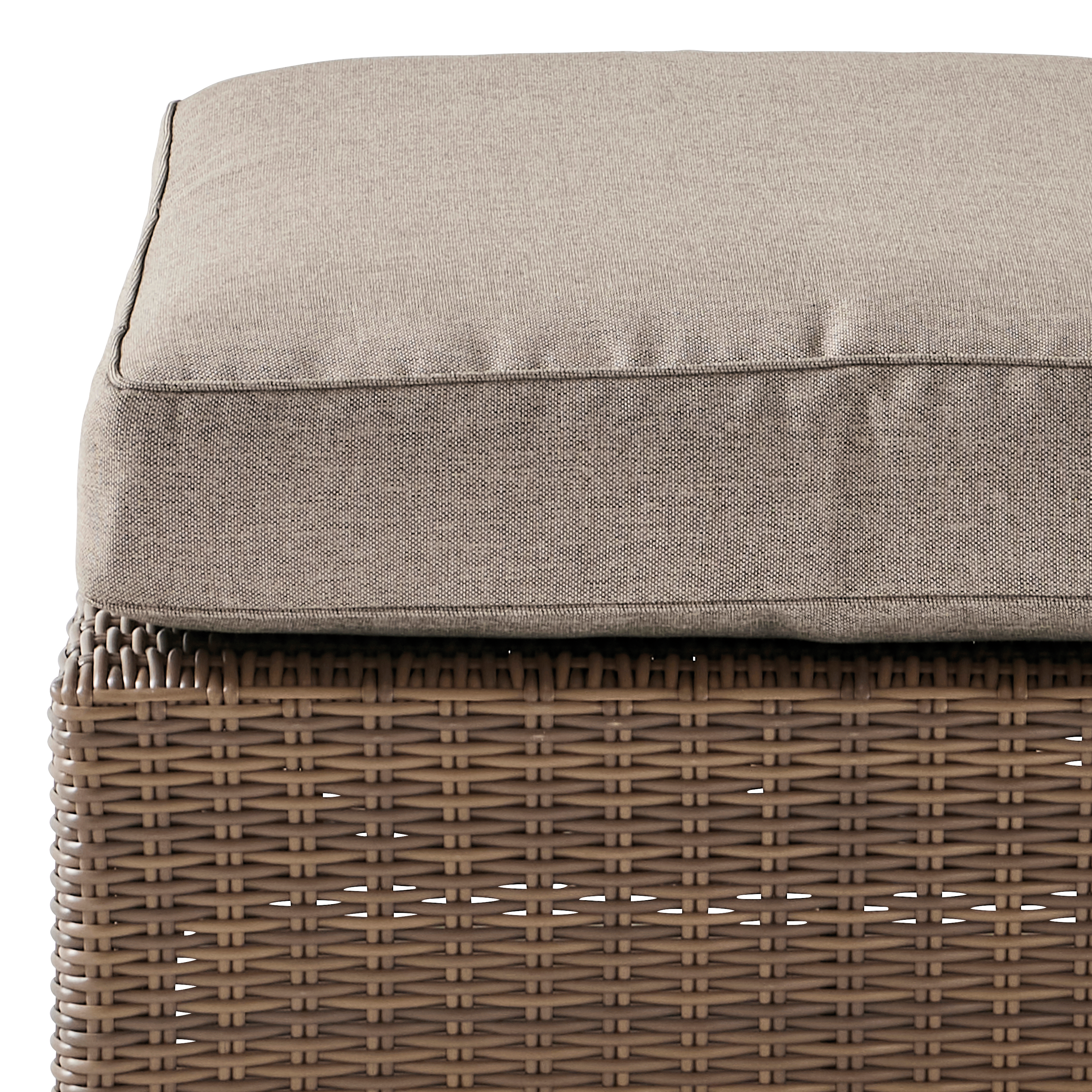 Ecloz - Pouf de jardin en résine tressée salon Bali naturel ECLOZ - Imagen 4