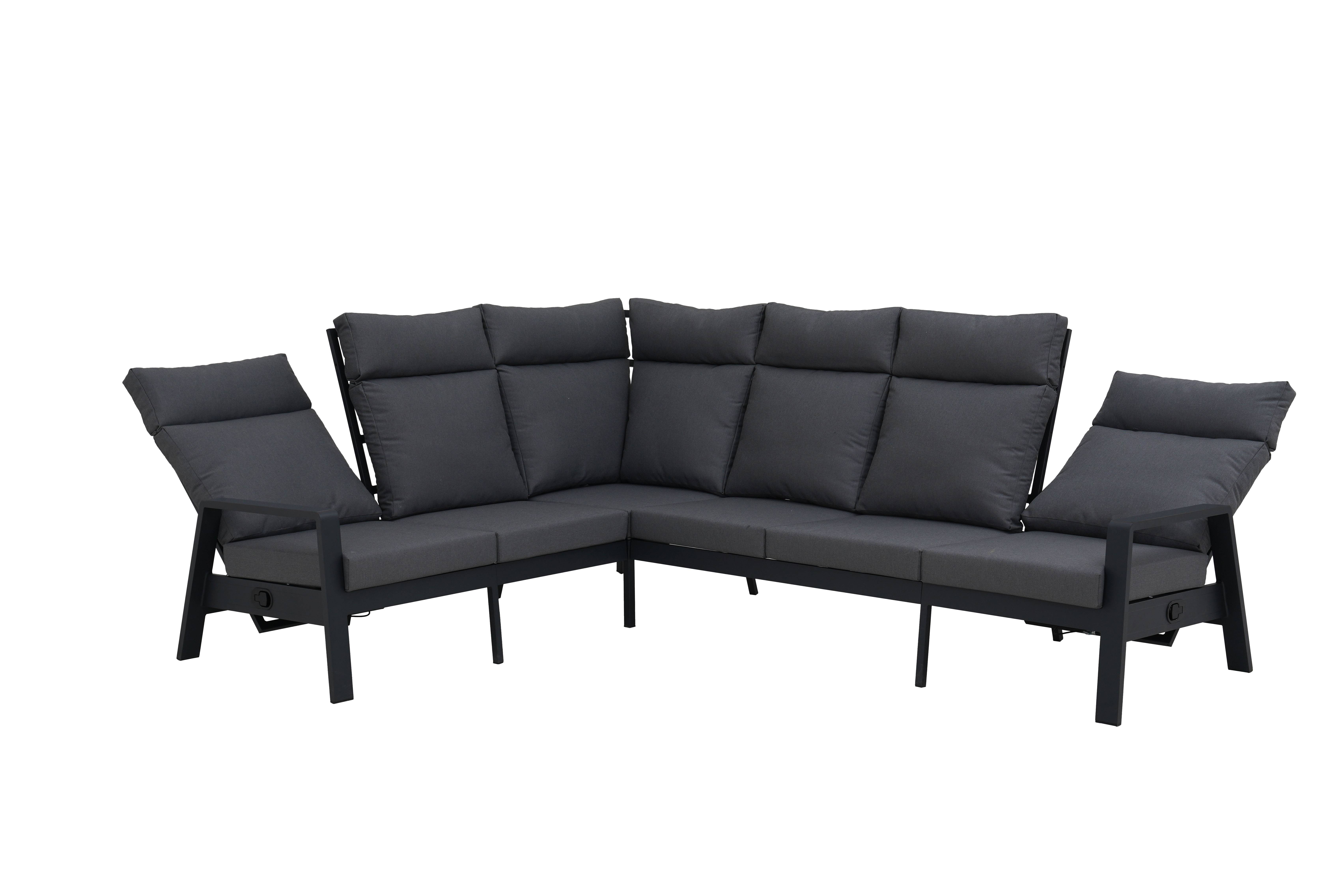 Ecloz - Salon de jardin détente angle alu polyester 9 places Francisco ECLOZ - Image 4