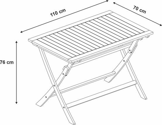 Ecloz - Table de jardin pliante rectangulaire bois 4 personnes Ferret - ECLOZ - Image 2