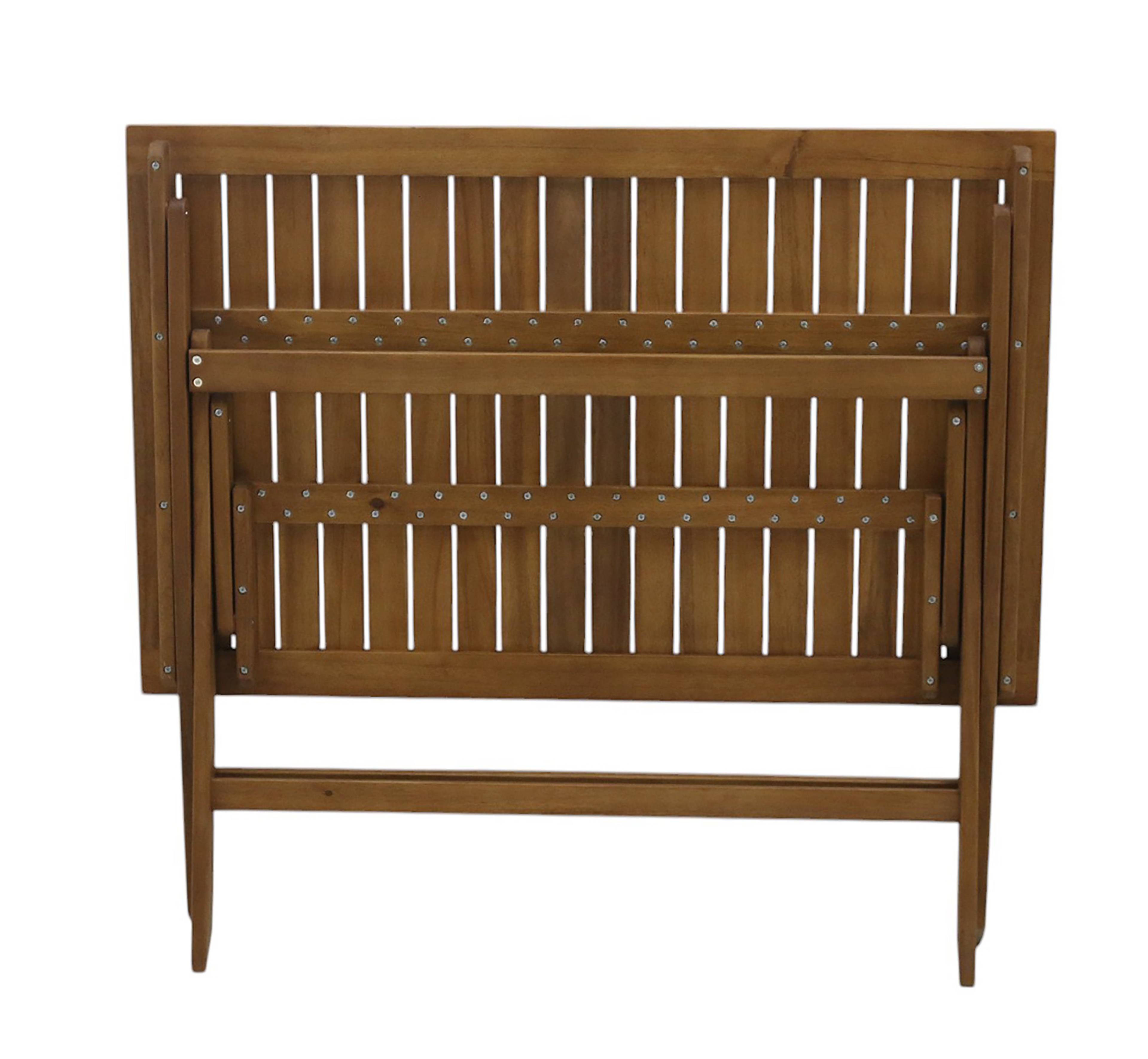 Ecloz - Table de jardin pliante rectangulaire bois 4 personnes Ferret - ECLOZ - Imagen 6