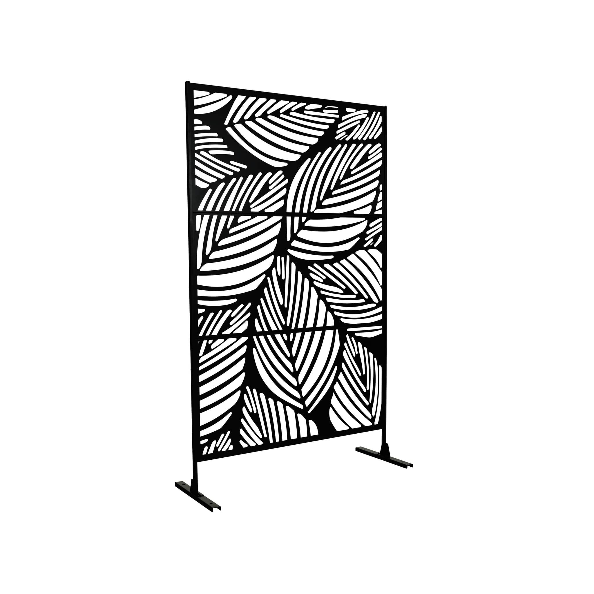 Ecloz - Paravent de jardin acier 1,98x1,2m motif florale Flora ECLOZ - Imagen 1