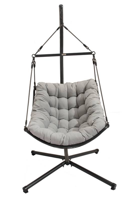 Ecloz - Fauteuil de jardin suspendu acier corde anthracite Fernande ECLOZ - Image 1