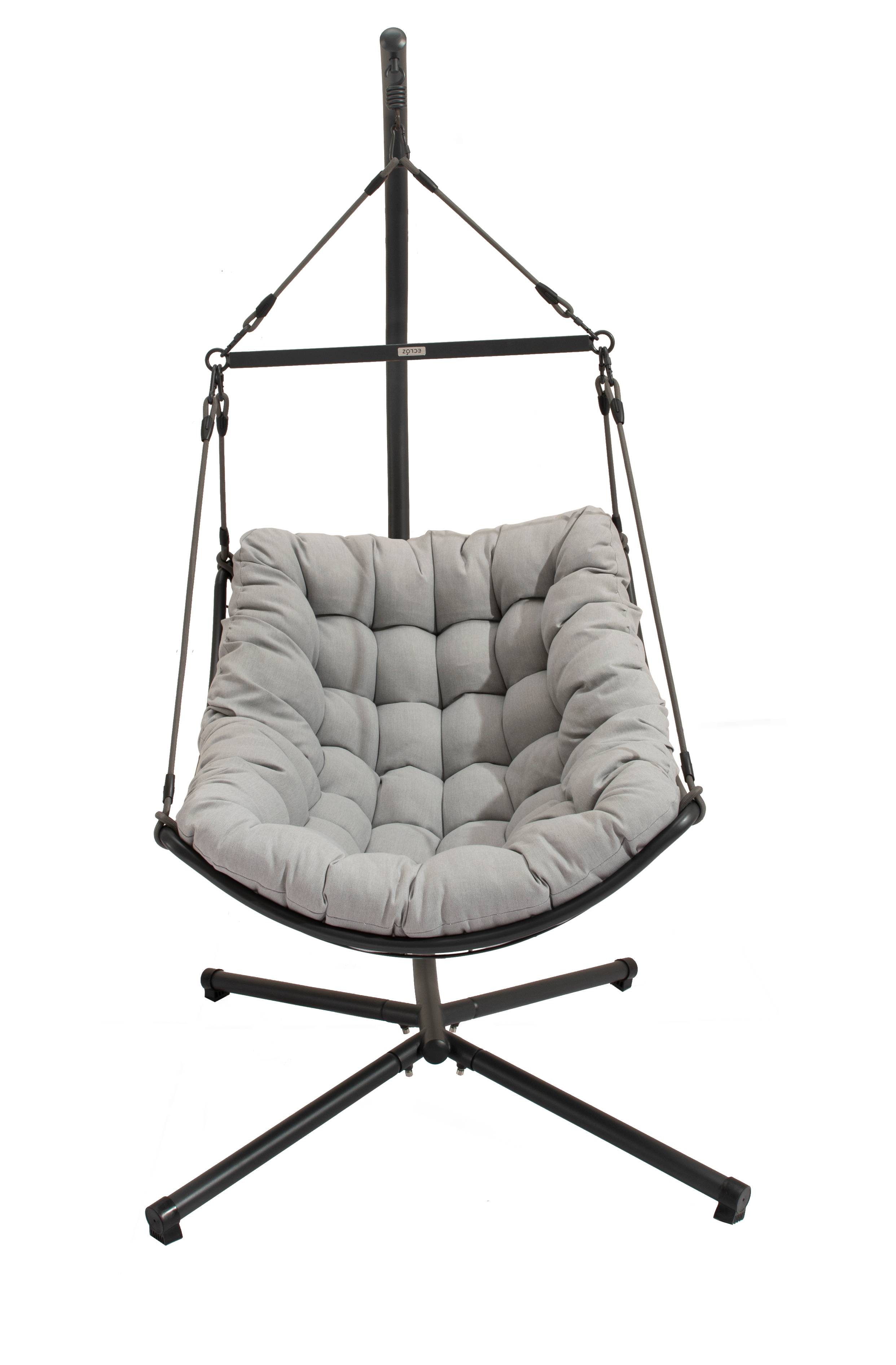 Ecloz - Fauteuil de jardin suspendu acier corde anthracite Fernande ECLOZ - Image 1
