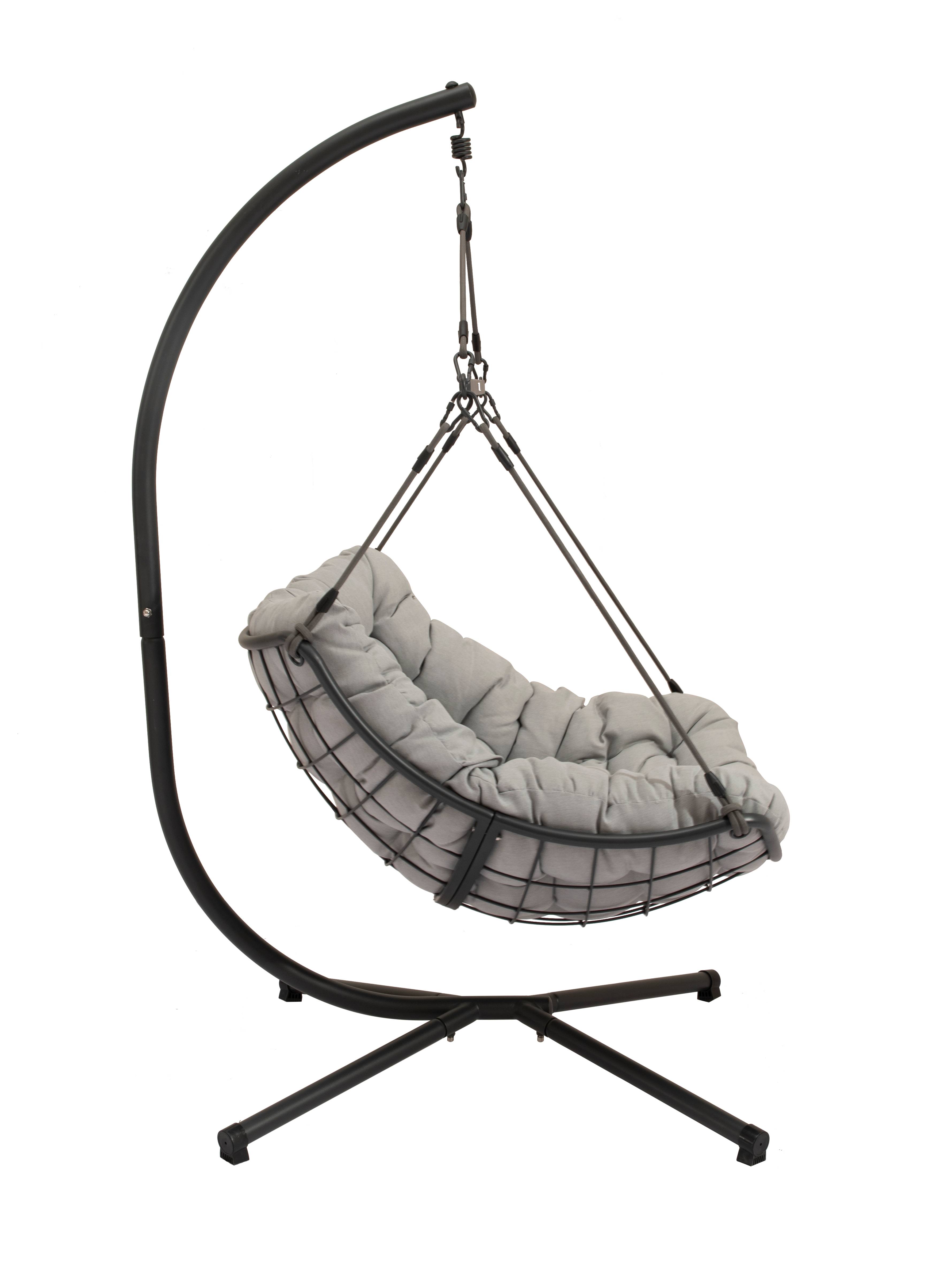 Ecloz - Fauteuil de jardin suspendu acier corde anthracite Fernande ECLOZ - Image 3