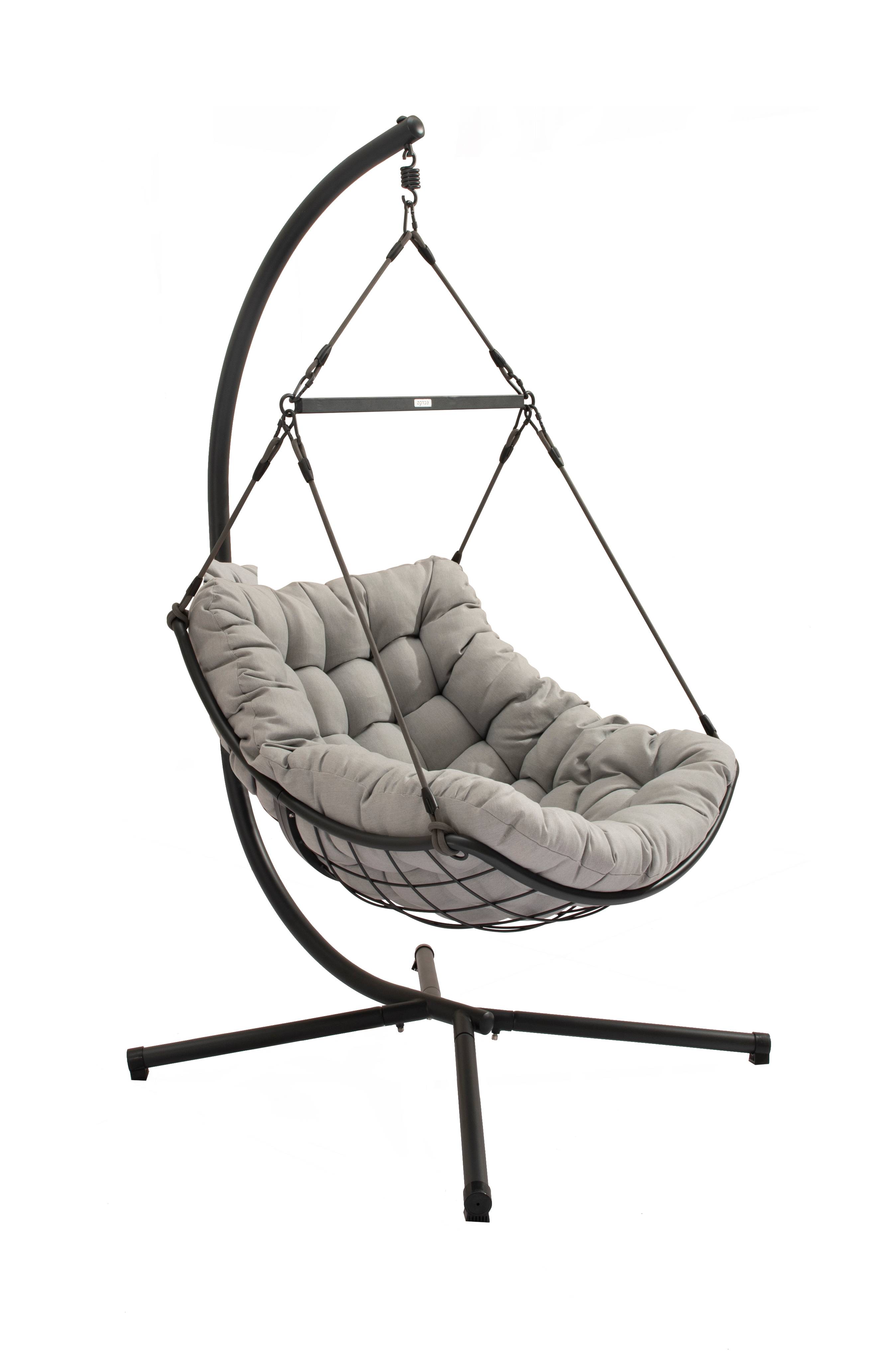Ecloz - Fauteuil de jardin suspendu acier corde anthracite Fernande ECLOZ - Image 2
