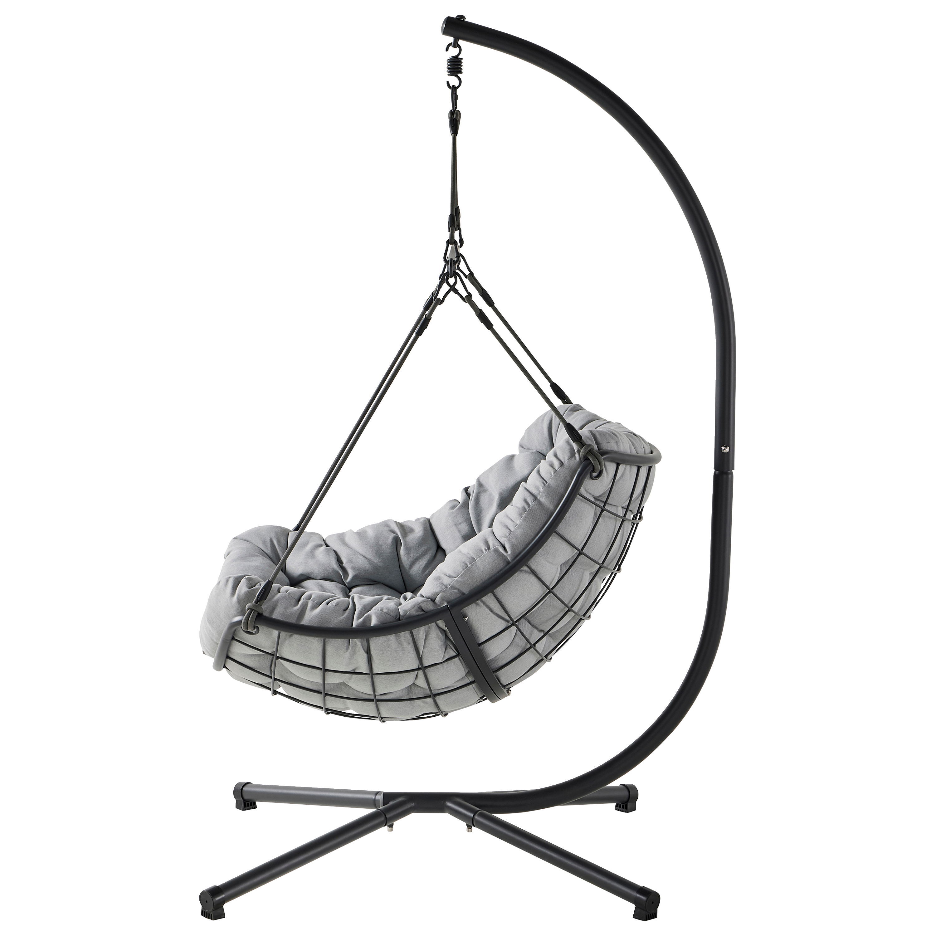 Ecloz - Fauteuil de jardin suspendu acier corde anthracite Fernande ECLOZ - Image 6