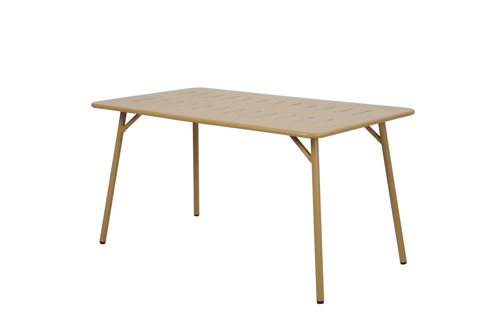 Ecloz - Table de jardin rectangulaire acier 4 personnes ocre Eze ECLOZ
