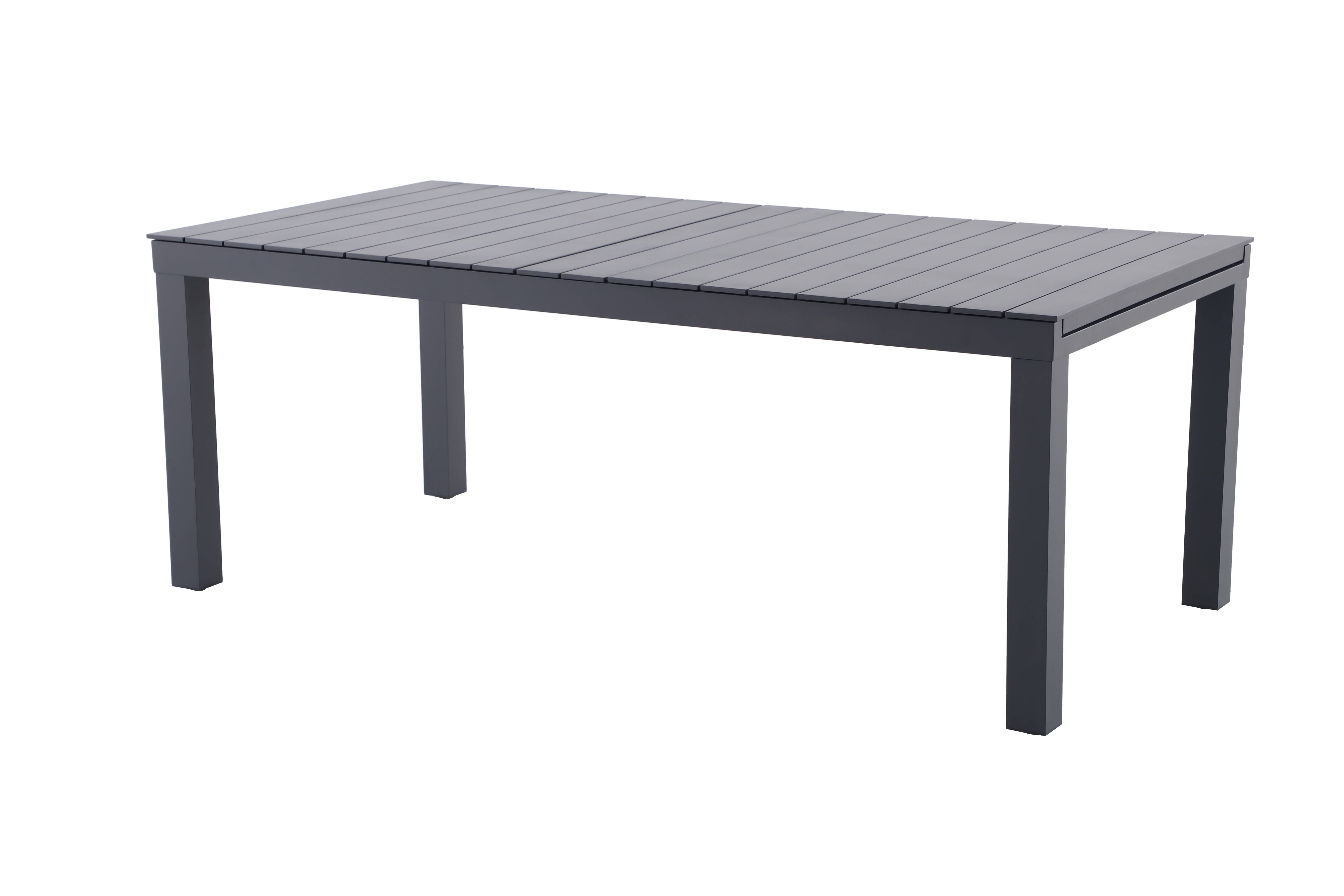 Ecloz - Table de jardin rectangulaire double extension 8/12 personnes anthracite Fileas ECLOZ - Imagen 3