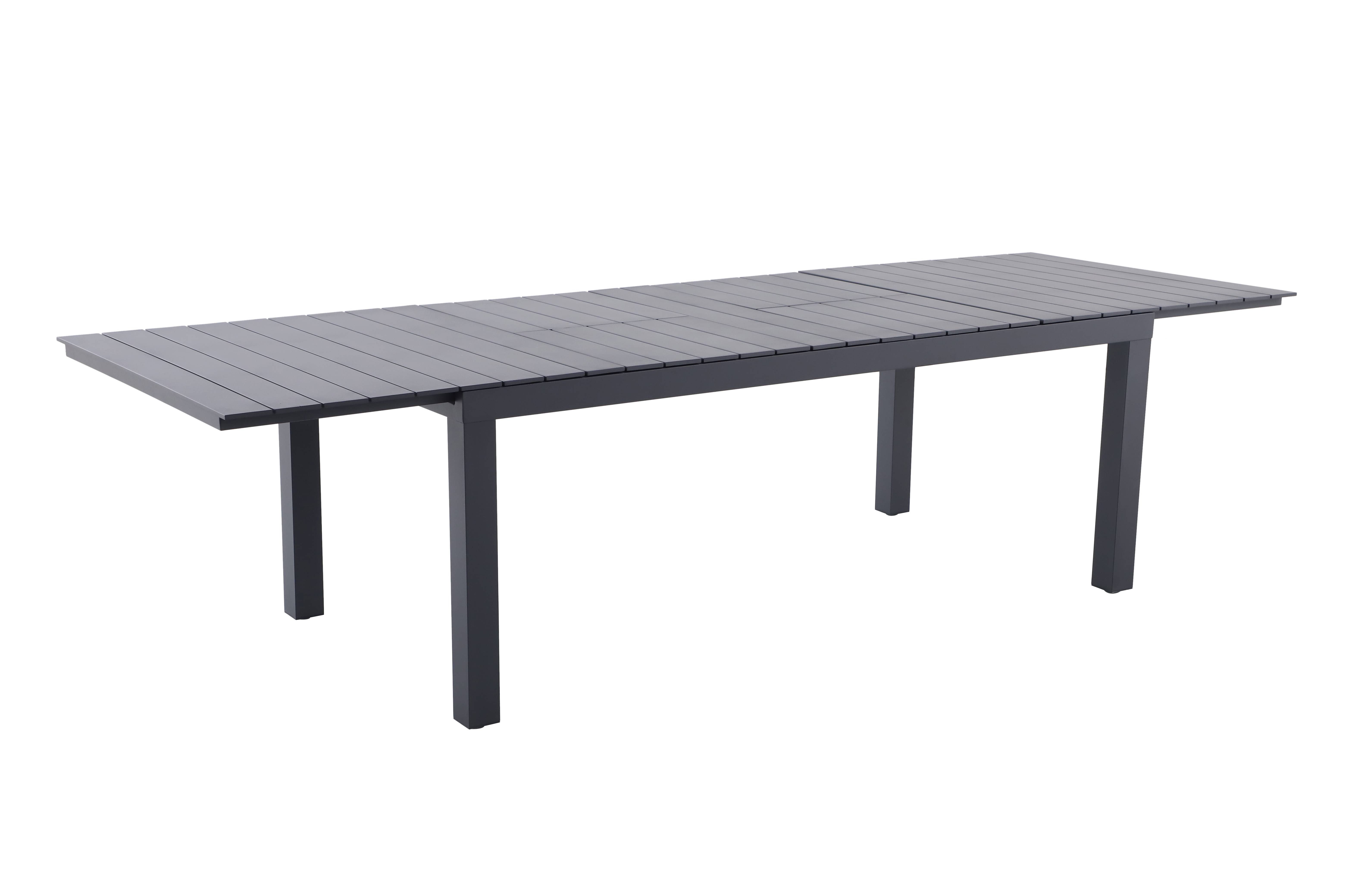 Ecloz - Table de jardin rectangulaire double extension 8/12 personnes anthracite Fileas ECLOZ - Imagen 4
