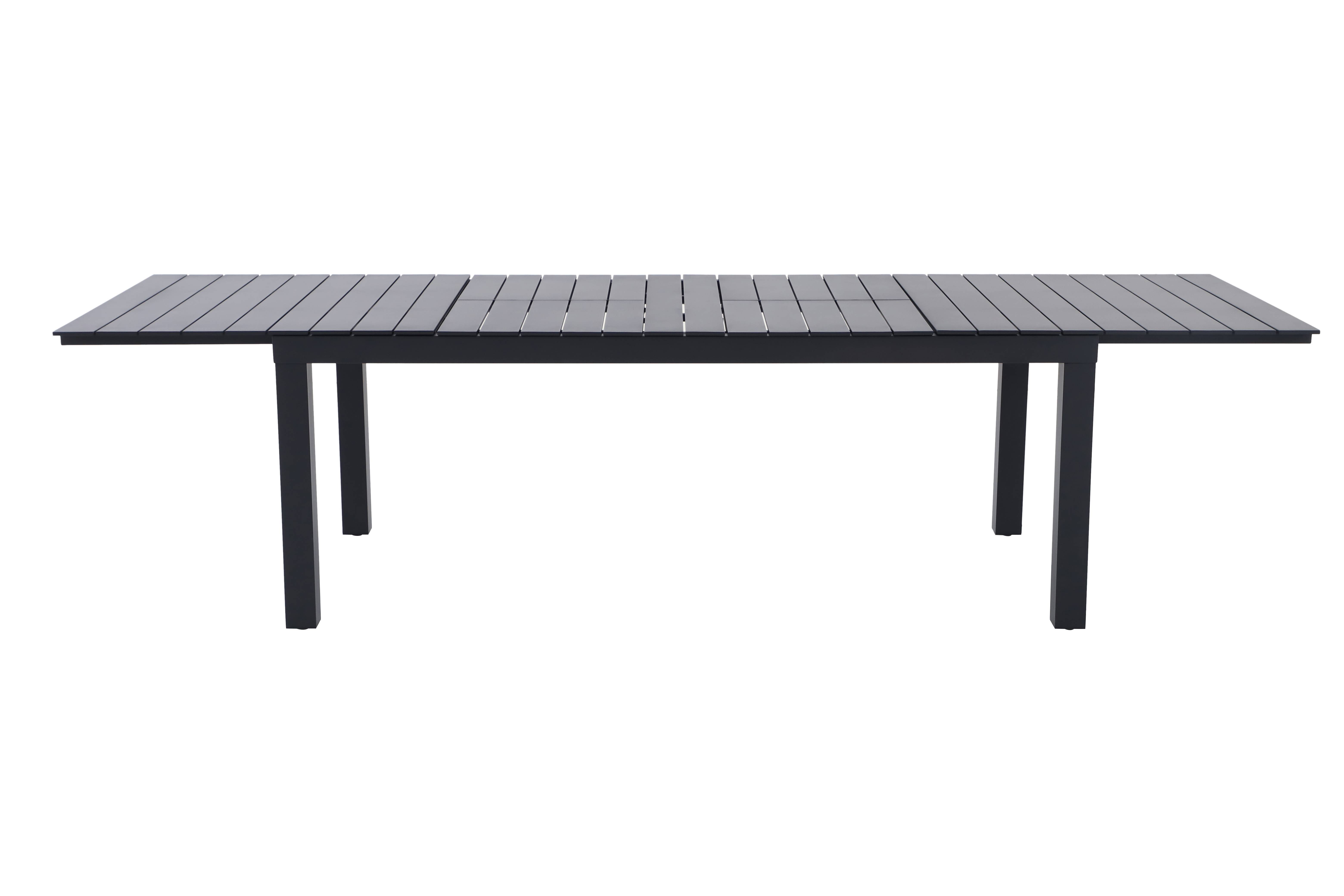 Ecloz - Table de jardin rectangulaire double extension 8/12 personnes anthracite Fileas ECLOZ - Imagen 2