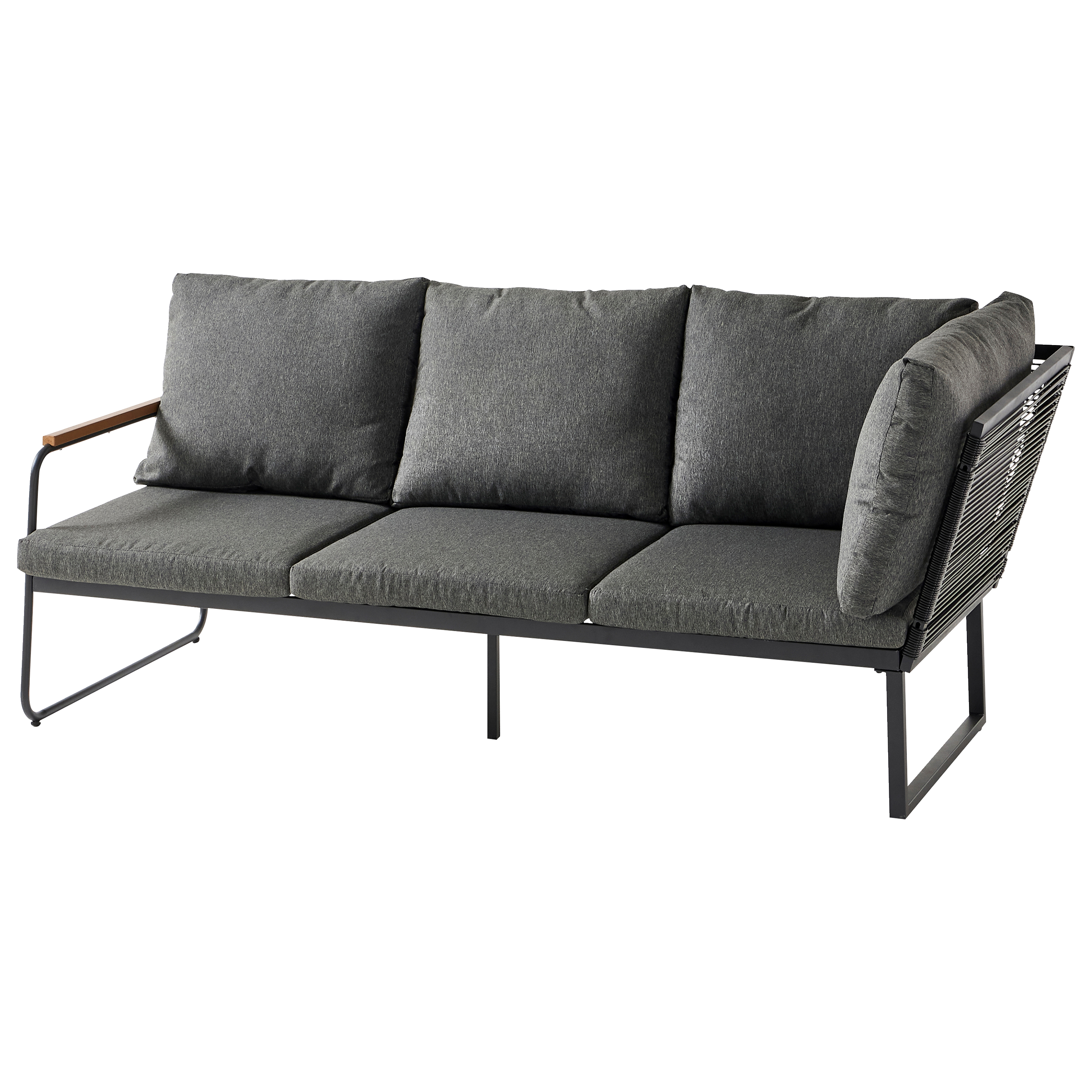 Ecloz - Salon de jardin d'angle détente acier 5 personnes anthracite Felix - ECLOZ - Imagen 3