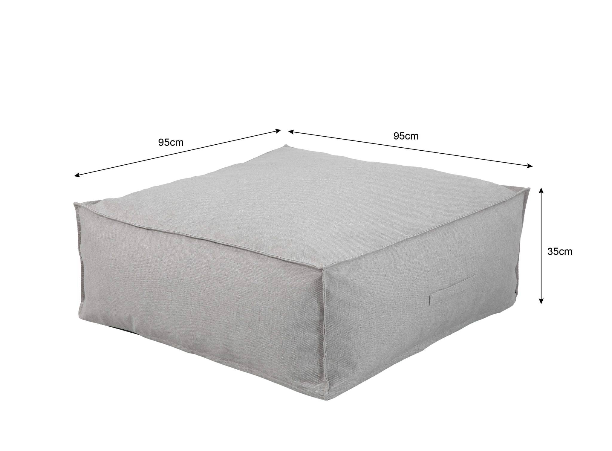 Ecloz - Pouf de jardin en tissu crème Fluffy ECLOZ - Imagen 4