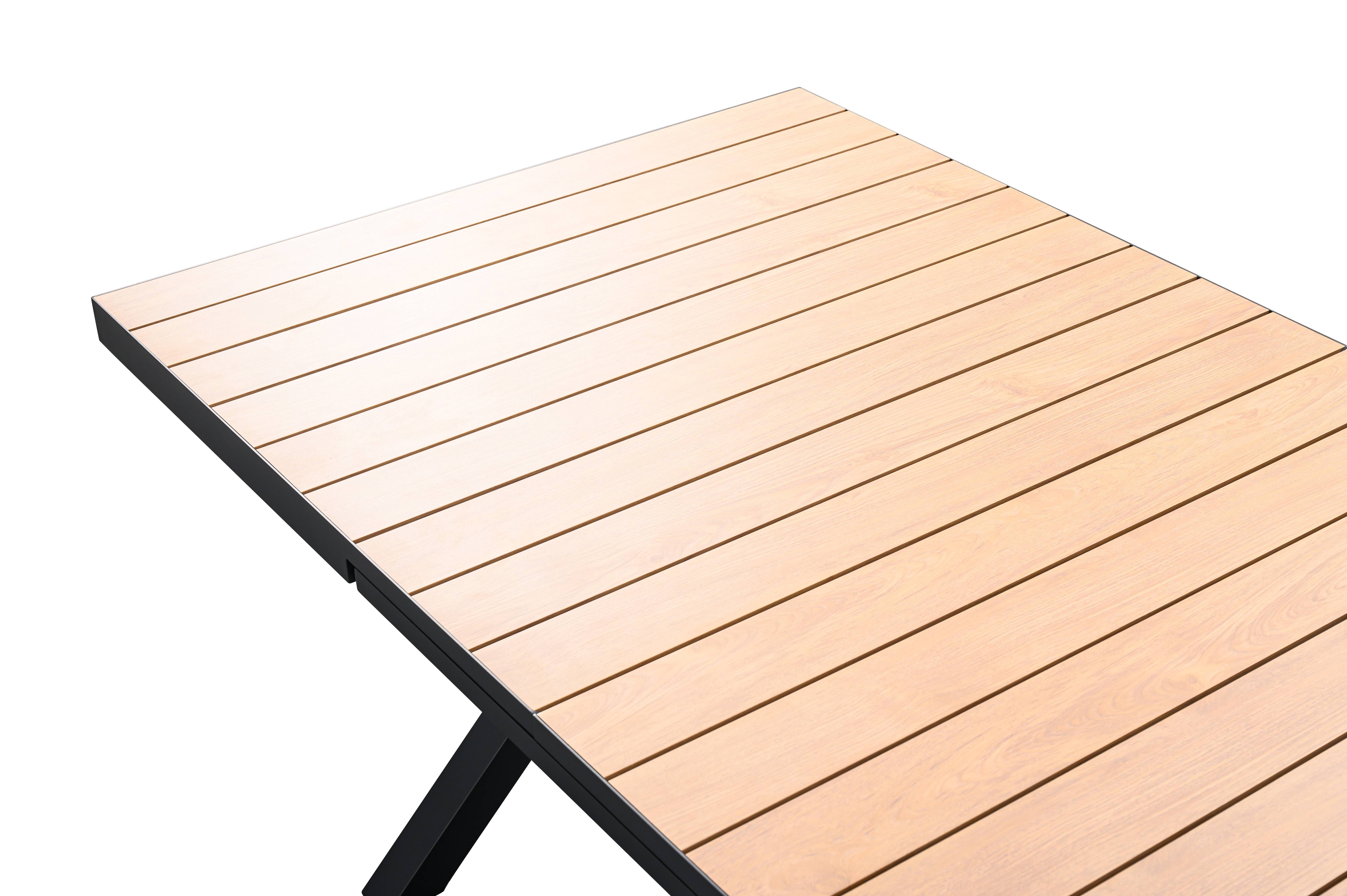 Ecloz - Table de jardin rectangulaire extensible 8/10 personnes effet bois Fargo ECLOZ - Image 8