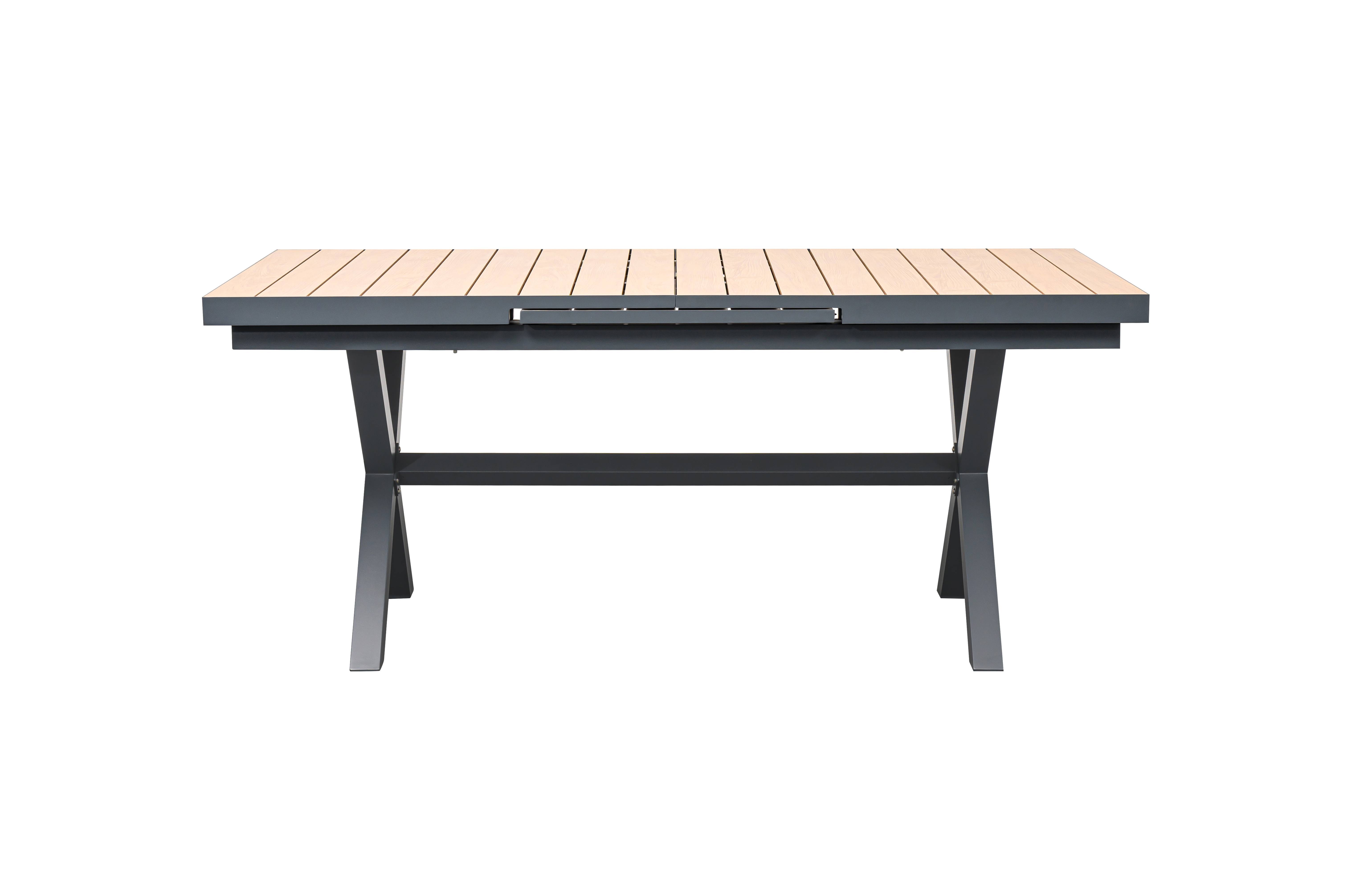 Ecloz - Table de jardin rectangulaire extensible 8/10 personnes effet bois Fargo ECLOZ - Image 3