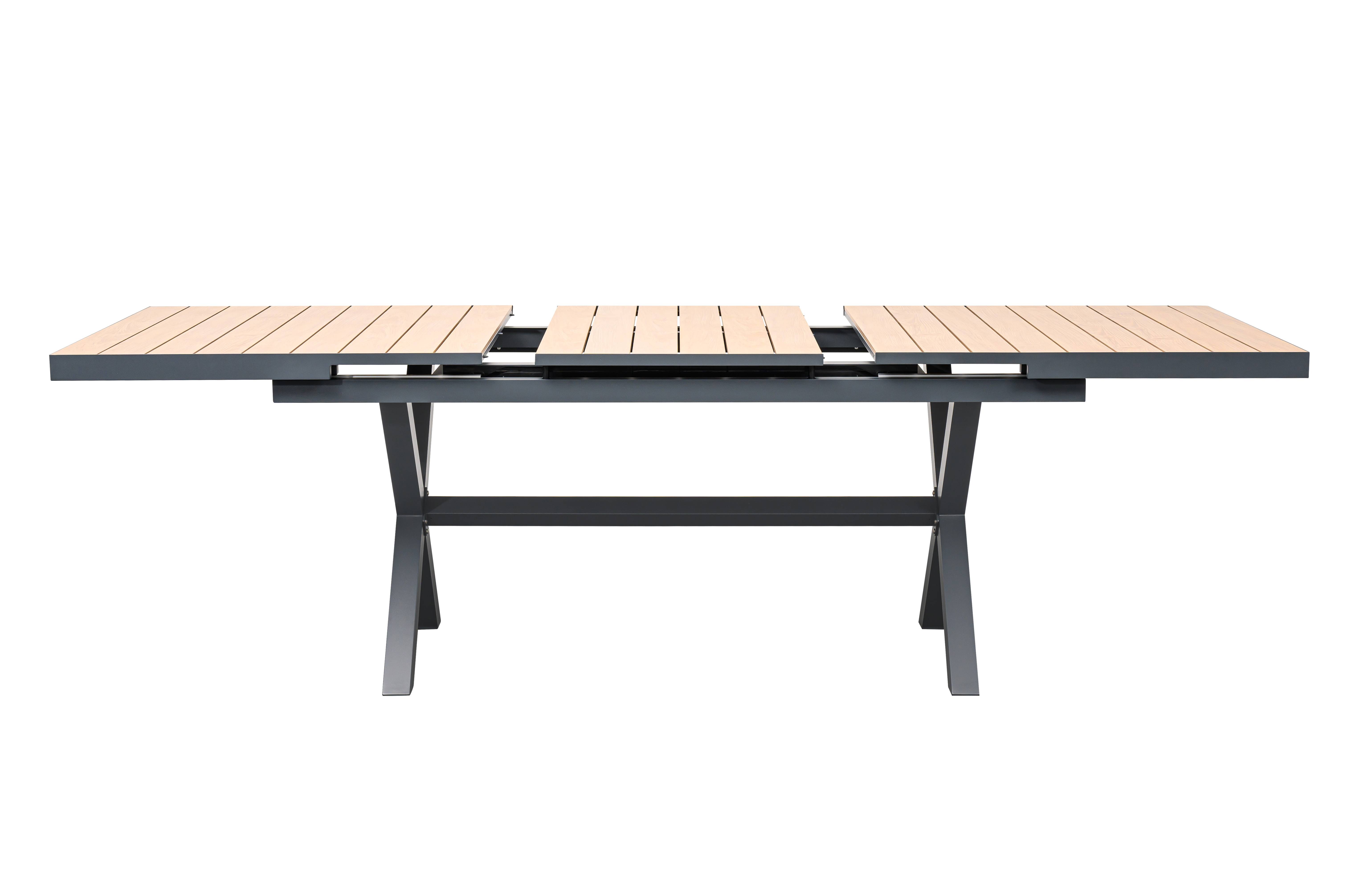 Ecloz - Table de jardin rectangulaire extensible 8/10 personnes effet bois Fargo ECLOZ - Image 2