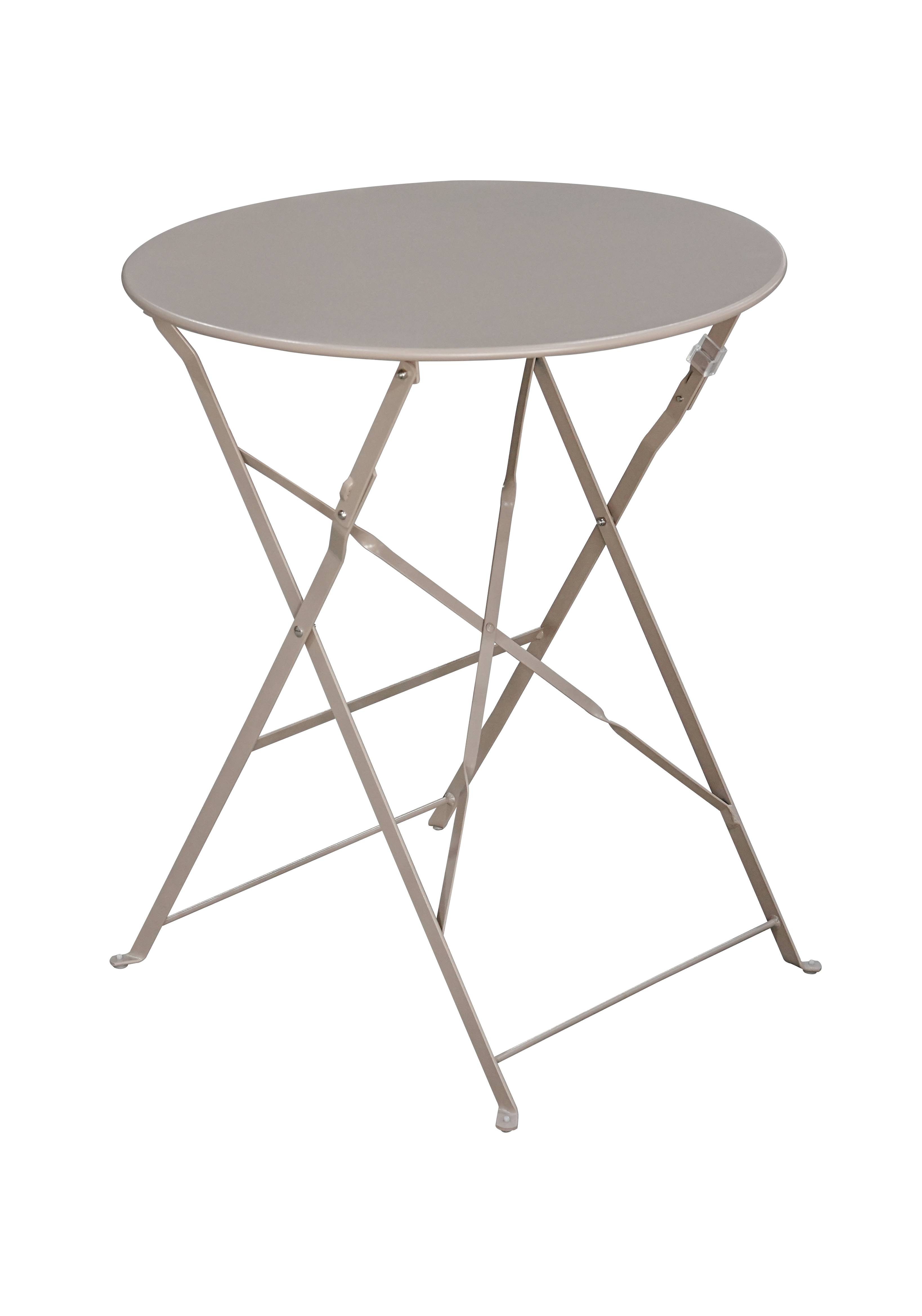 Ecloz - Salon de jardin balcon acier pliant 2 personnes taupe Faro ECLOZ - Image 3