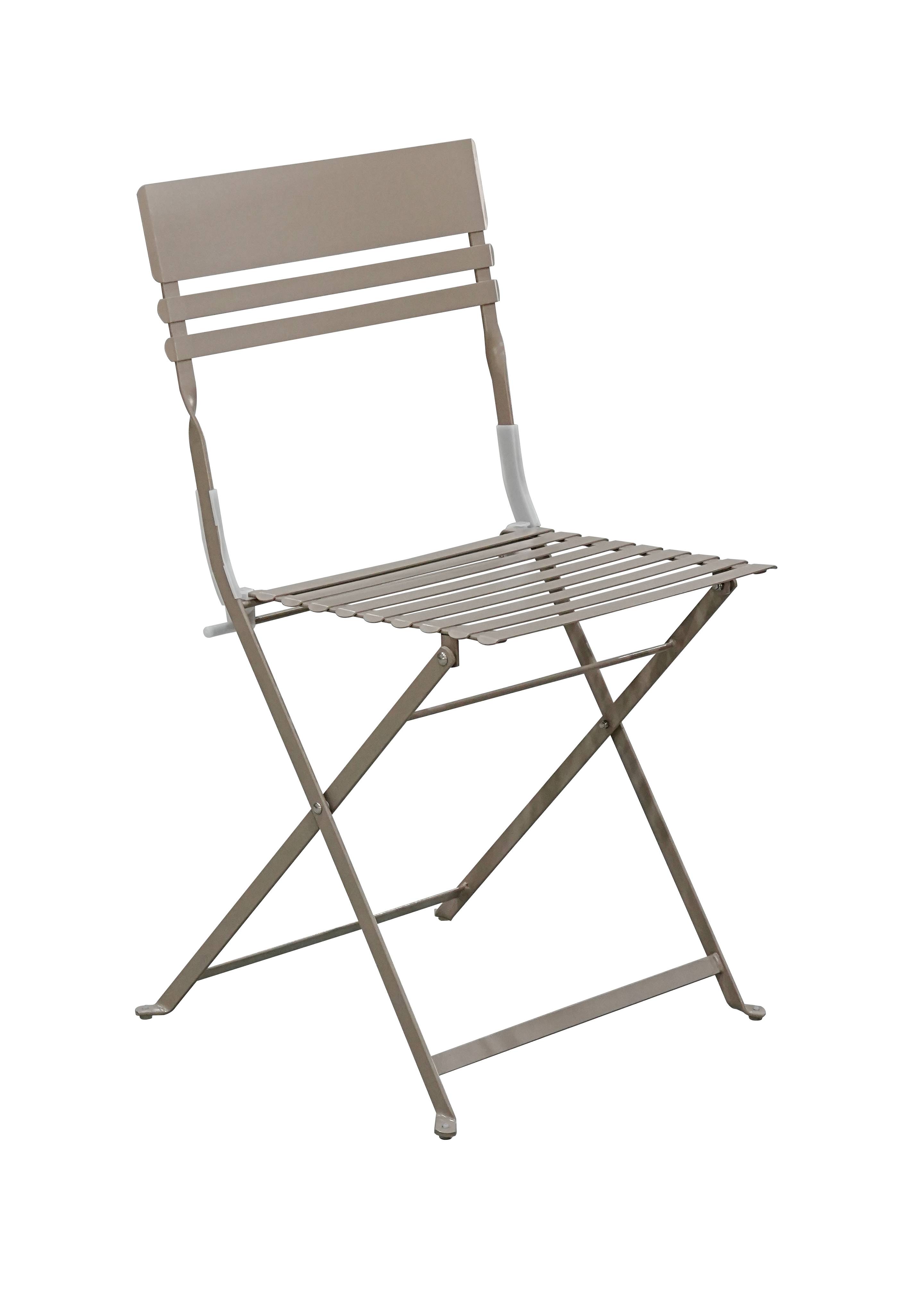 Ecloz - Salon de jardin balcon acier pliant 2 personnes taupe Faro ECLOZ - Image 6