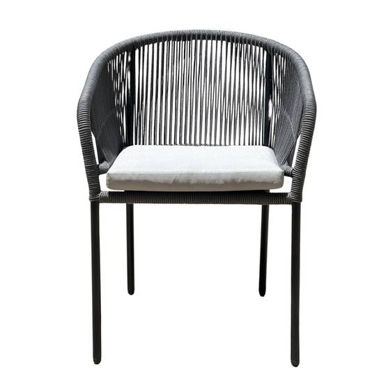 Ecloz - Fauteuil de jardin acier corde anthracite Fancy ECLOZ - Image 1