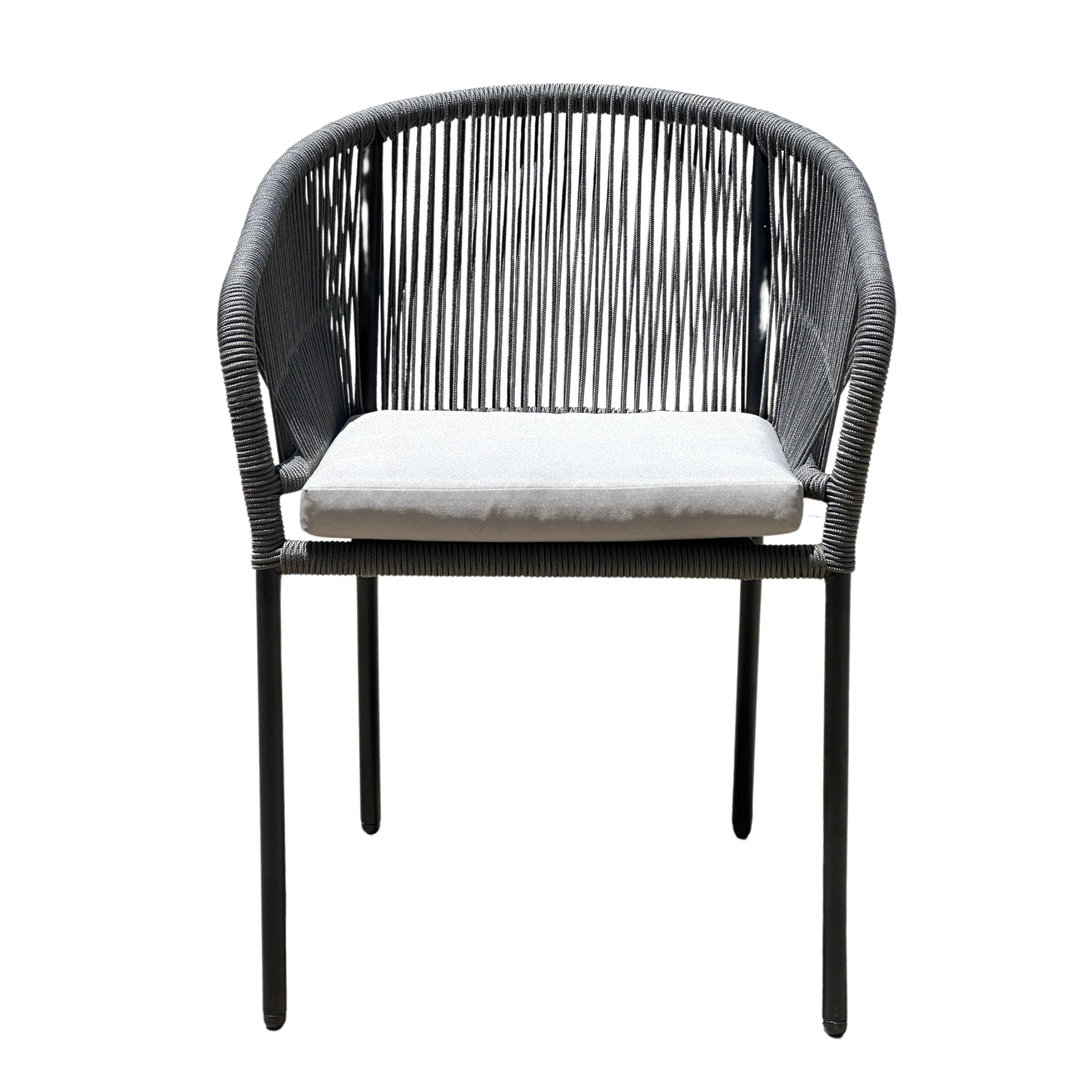 Ecloz - Fauteuil de jardin acier corde anthracite Fancy ECLOZ