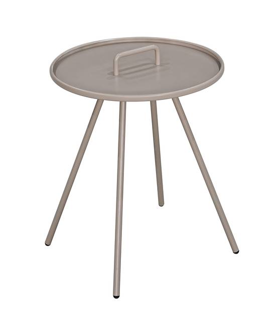 Ecloz - Table d'appoint de jardin acier avec poignée taupe Elba ECLOZ - Image 1