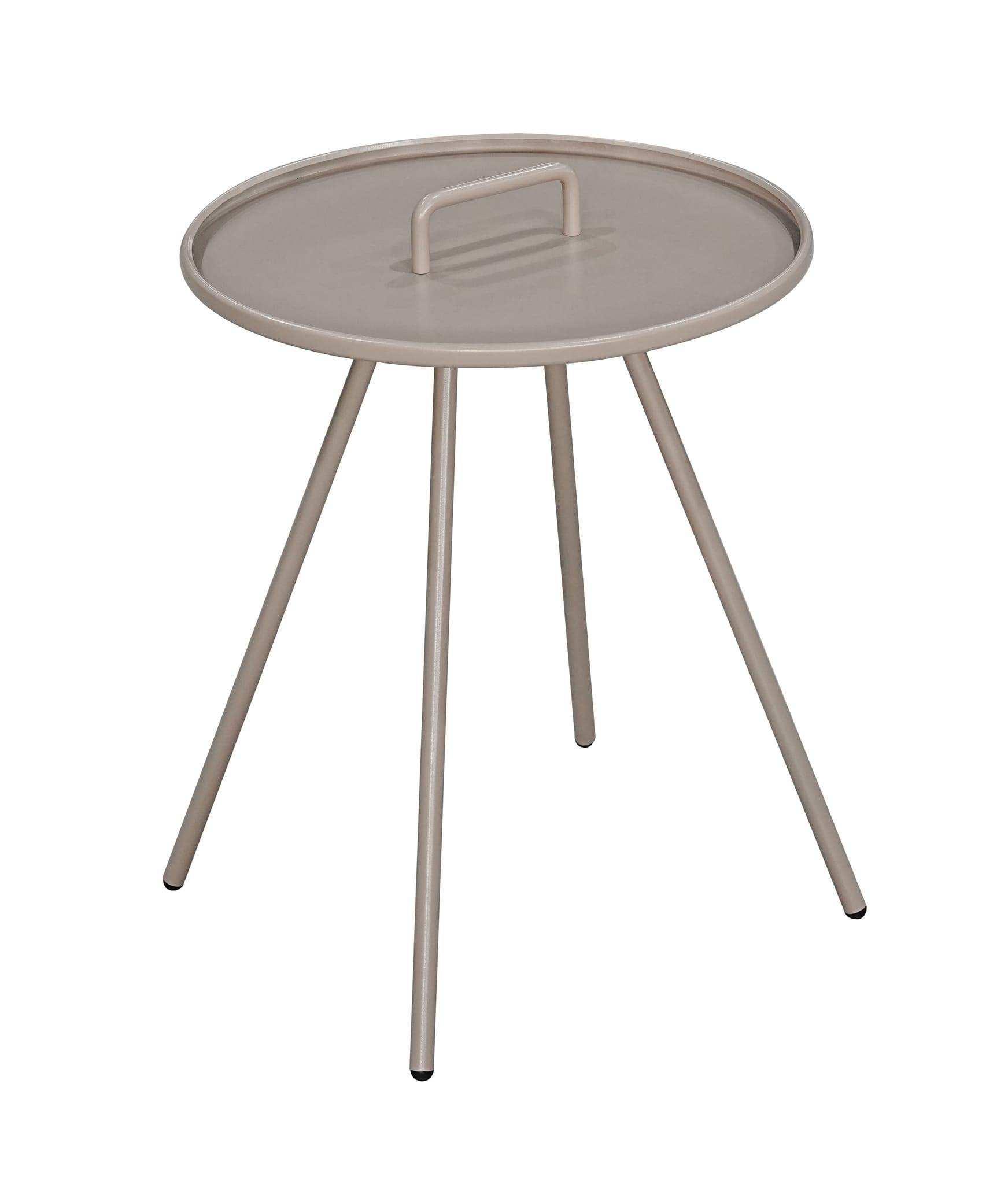 Ecloz - Table d'appoint de jardin acier avec poignée taupe Elba ECLOZ - Imagen 1