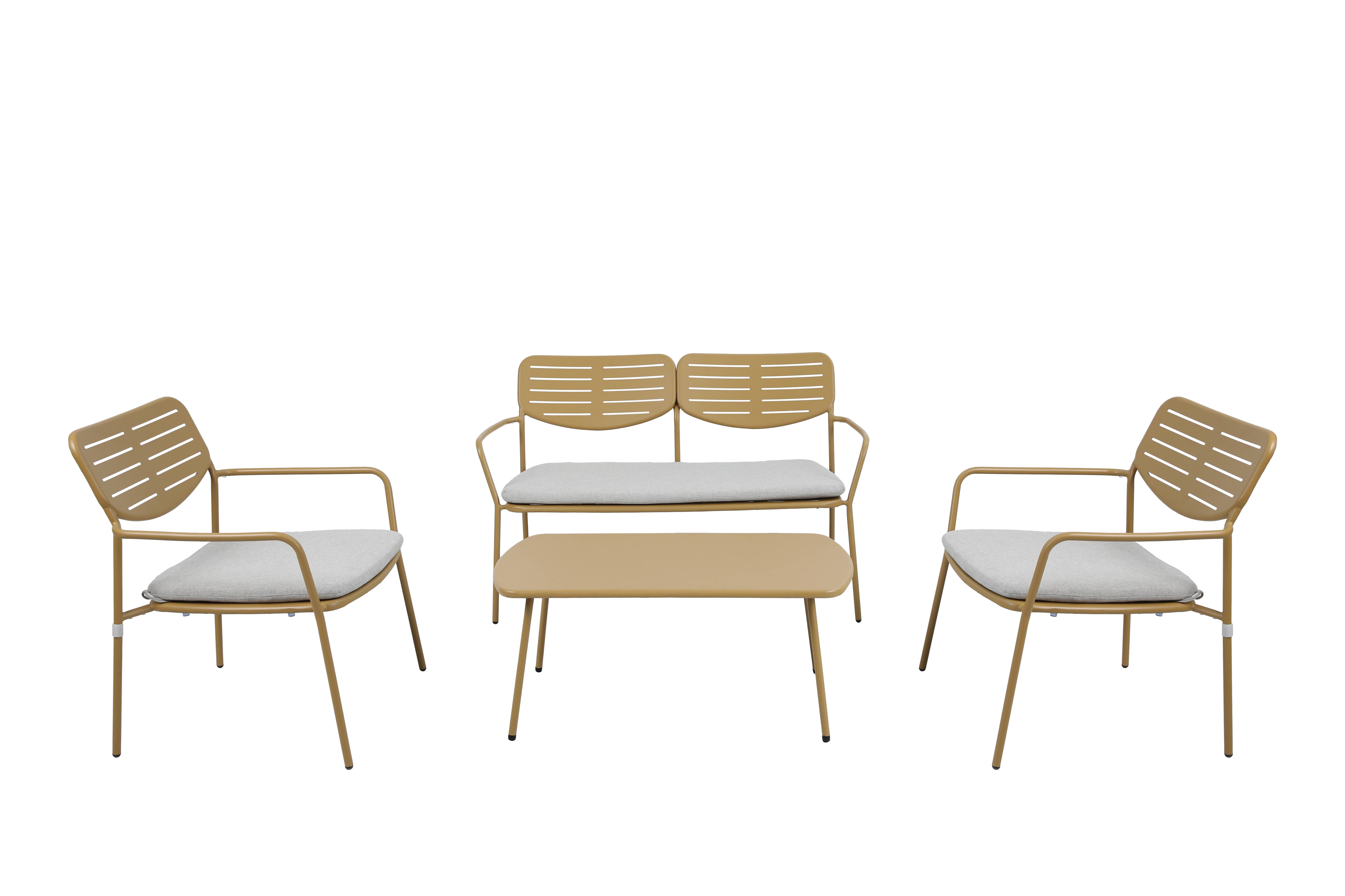 Ecloz - Fauteuil de jardin détente acier ocre Eline ECLOZ - Image 4