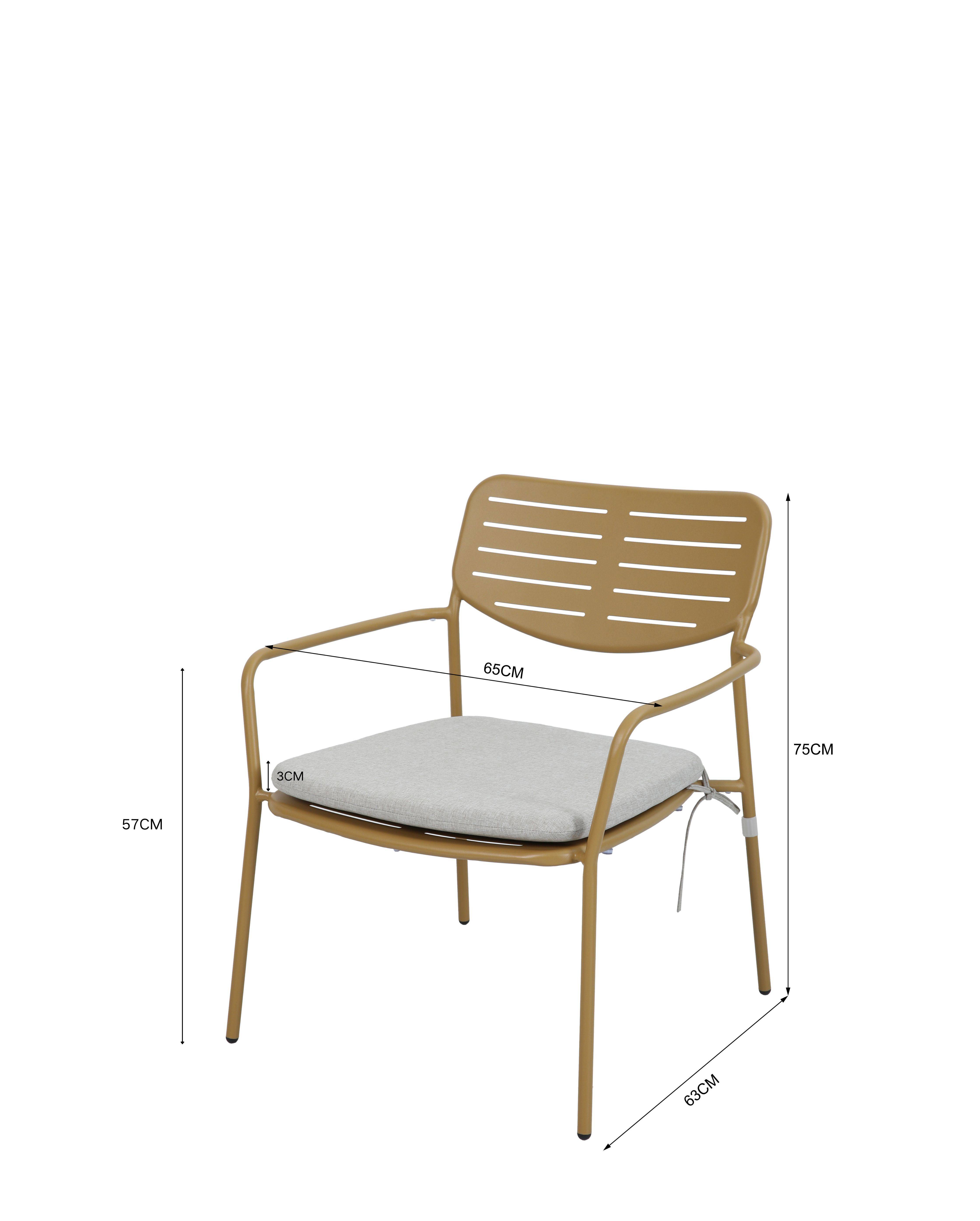 Ecloz - Fauteuil de jardin détente acier ocre Eline ECLOZ - Image 3