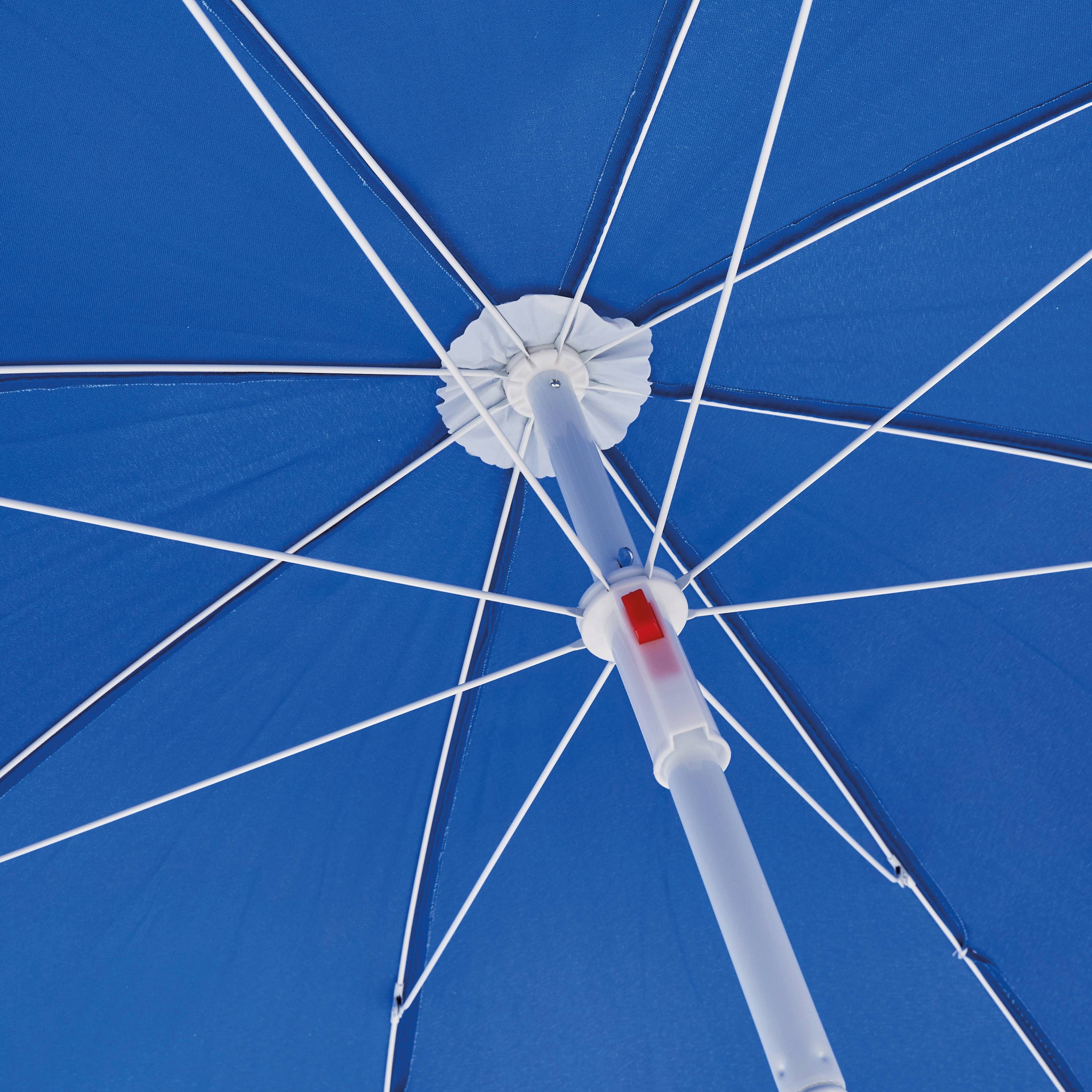 Ecloz - Parasol de plage rond 1,6x1,6m 140g/m²  bleu Fez ECLOZ - Image 6