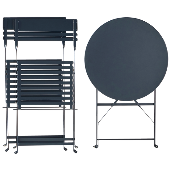 Ecloz - Salon de jardin balcon acier pliant 2 personnes anthracite Faro ECLOZ - Image 10