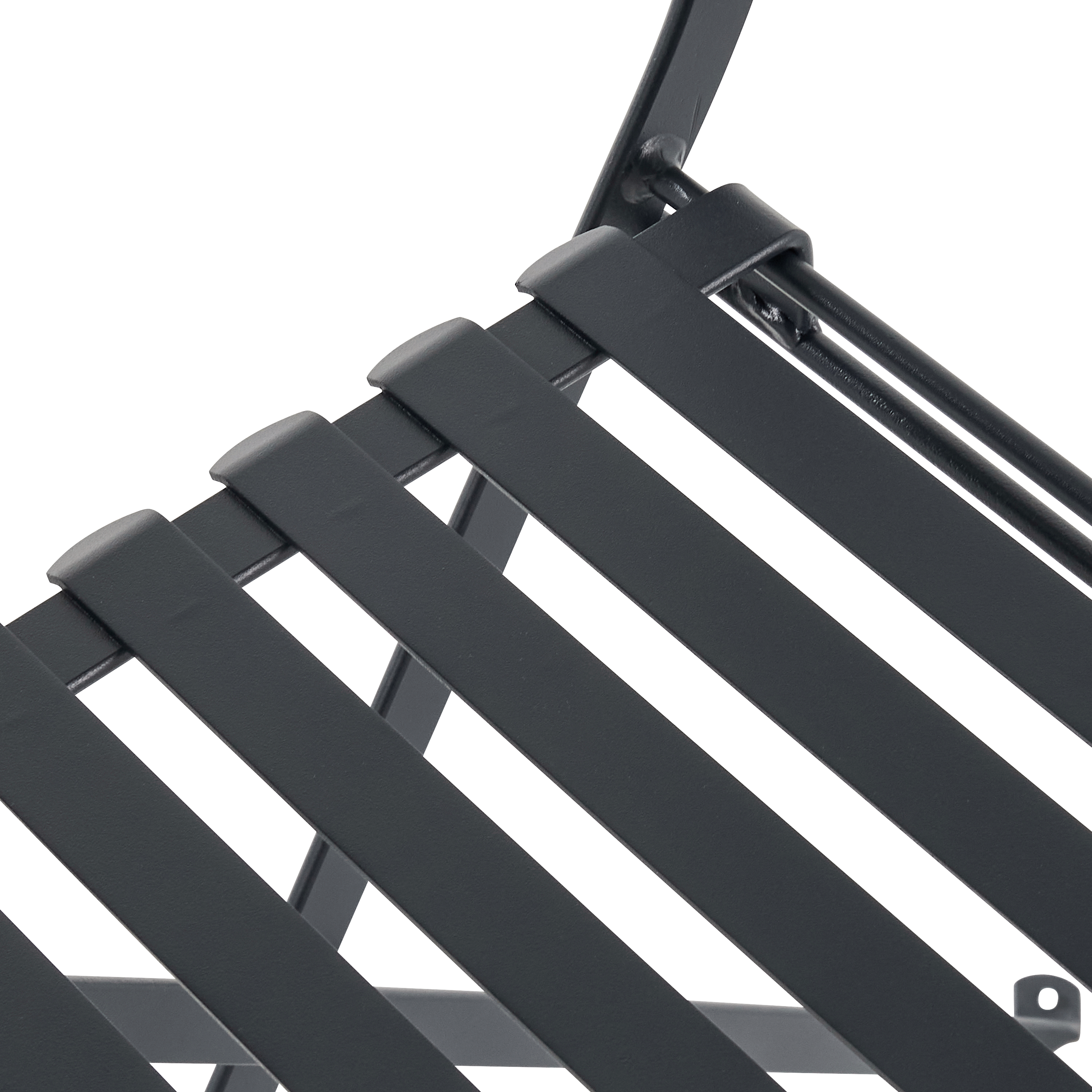 Ecloz - Salon de jardin balcon acier pliant 2 personnes anthracite Faro ECLOZ - Image 9